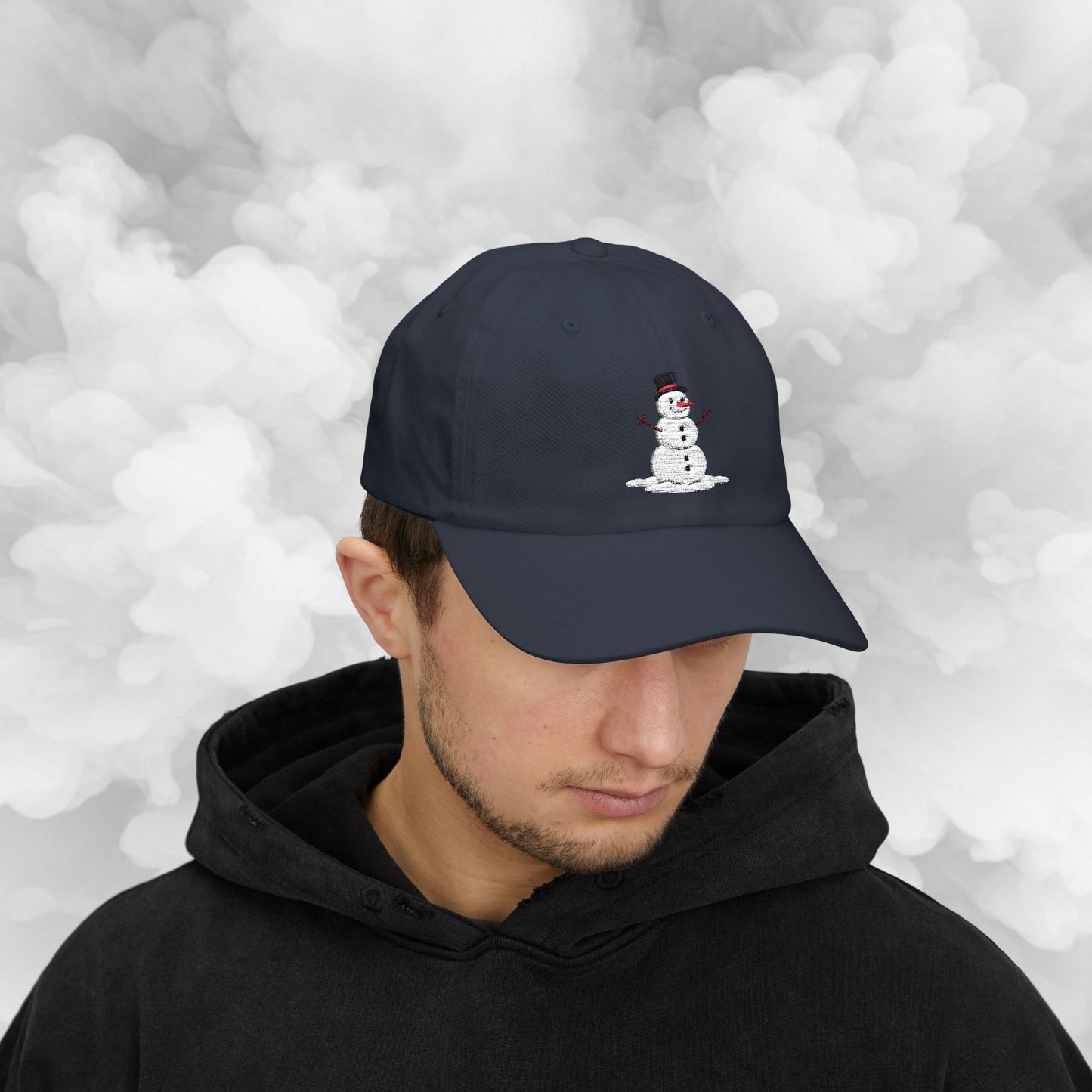 Embroidered Classic Dad Cap - Snowman