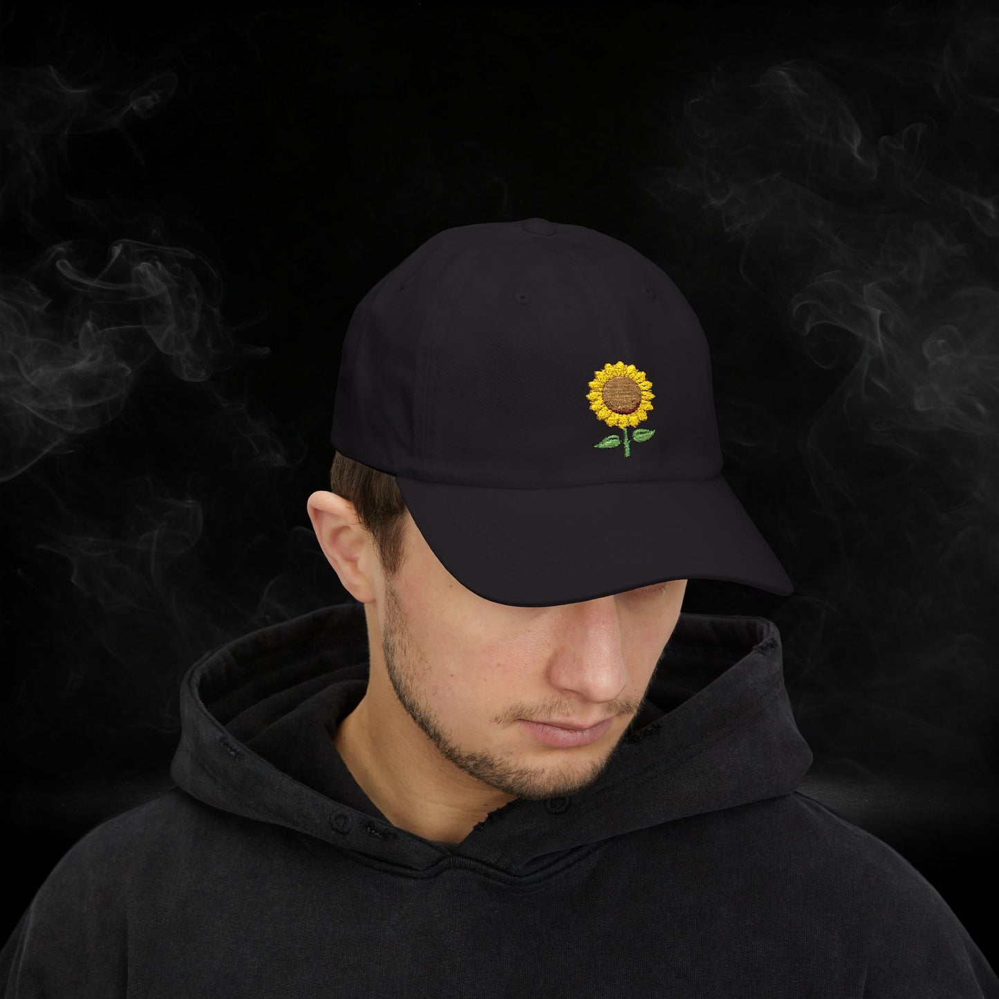 Embroidered Classic Dad Cap - Sunflower