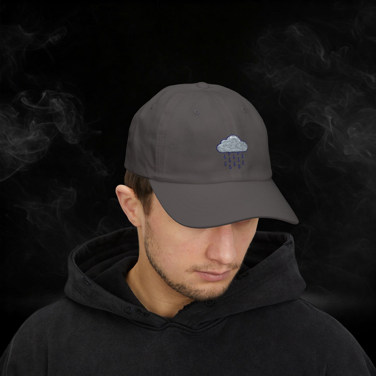 Embroidered Classic Dad Cap - Rain Cloud