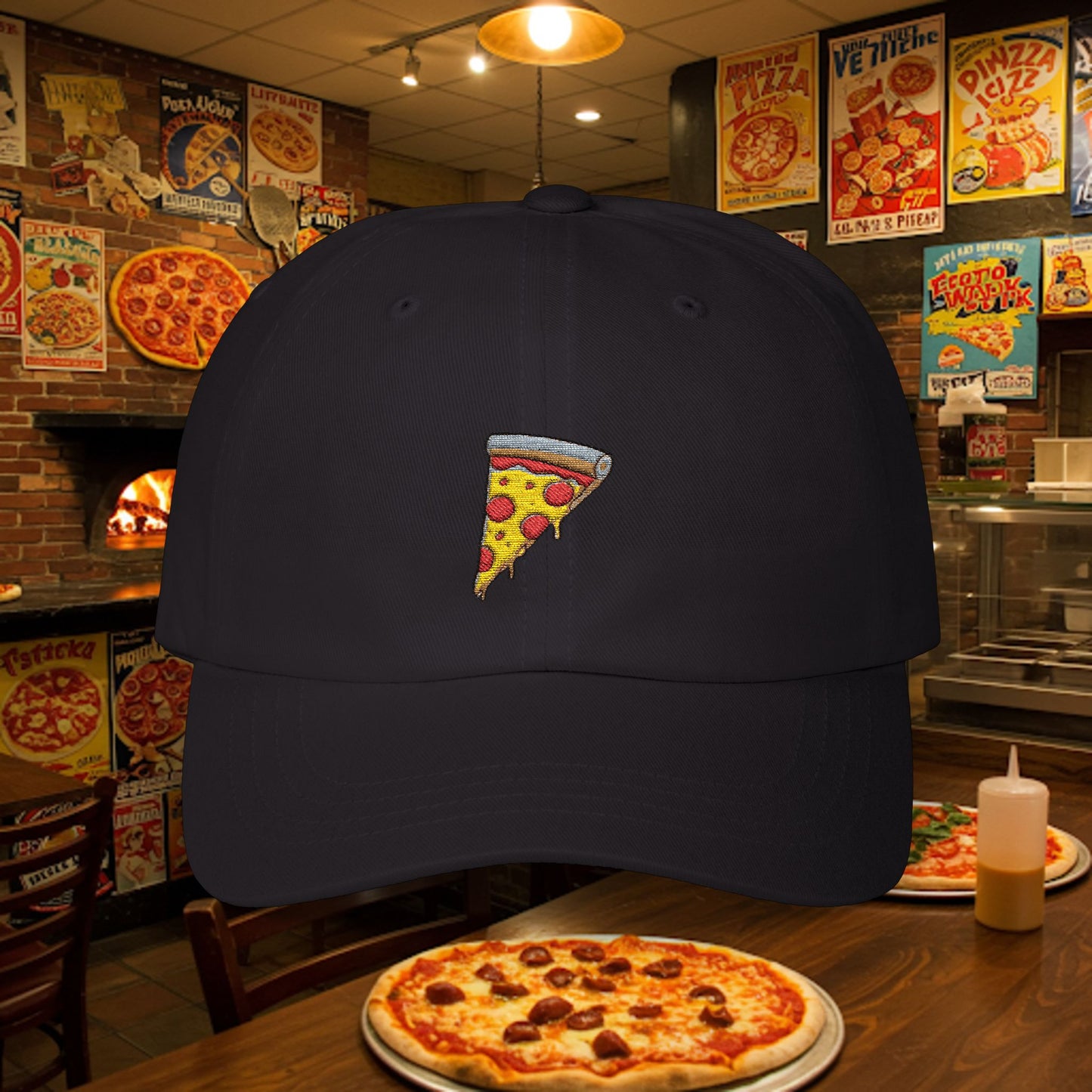 Copy of Embroidered Classic Dad Cap - Pizza