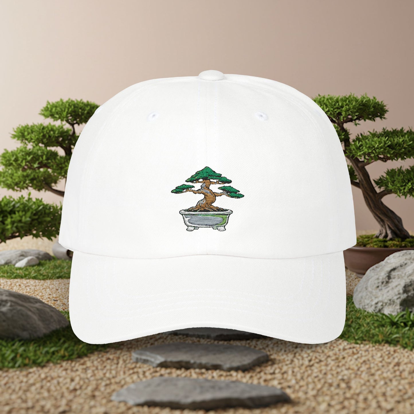 Embroidered Classic Dad Cap - Bonsai Tree