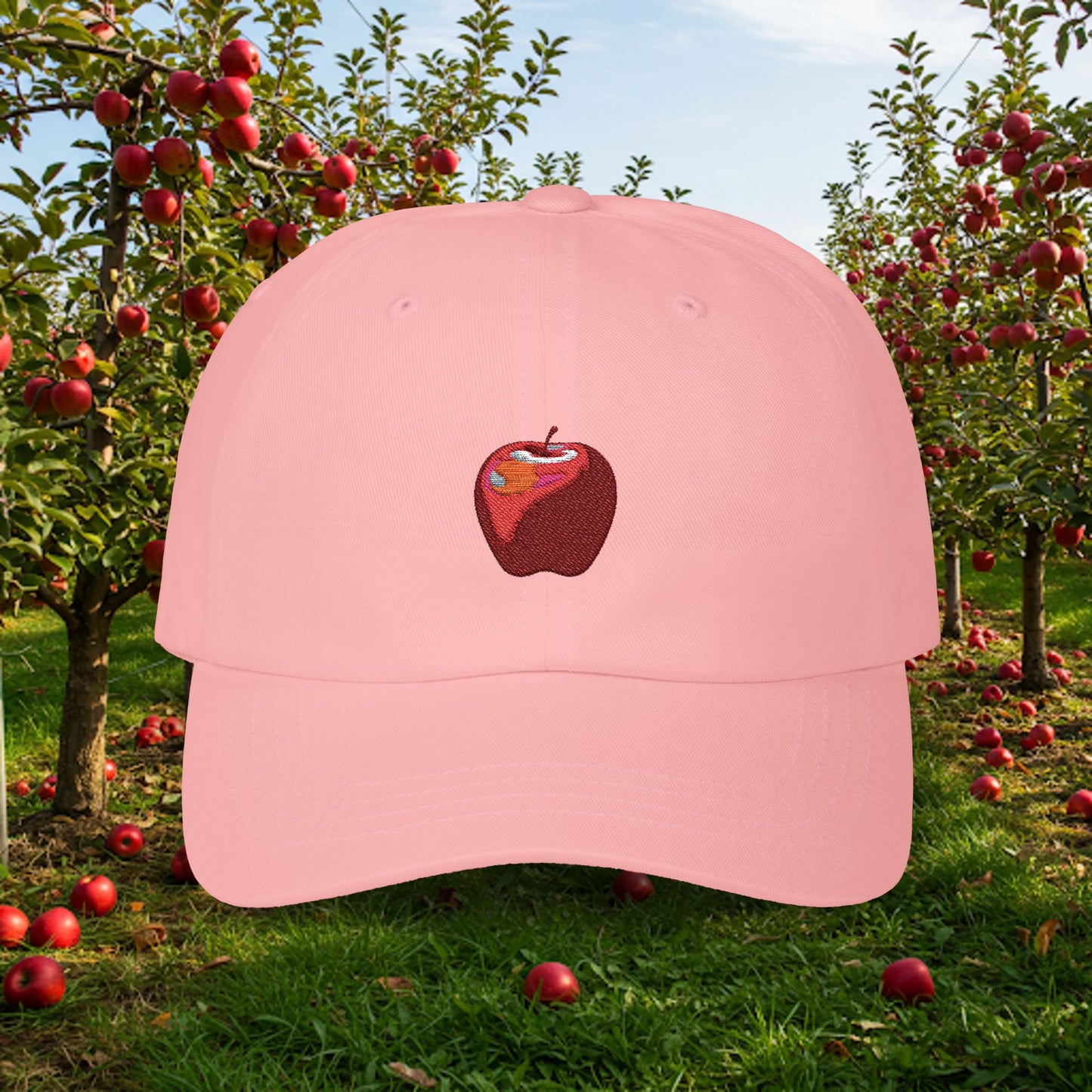 Embroidered Classic Dad Cap - Apple