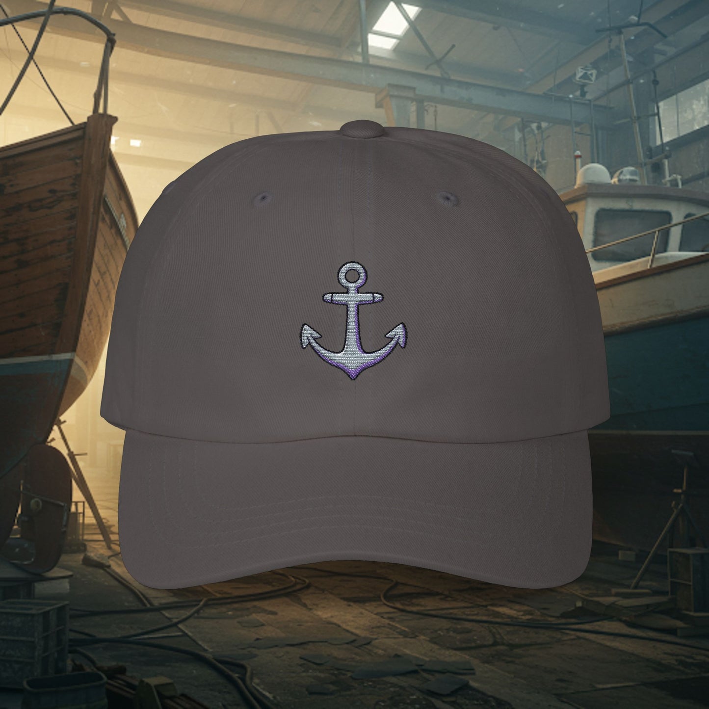 Embroidered Classic Dad Cap - Anchor