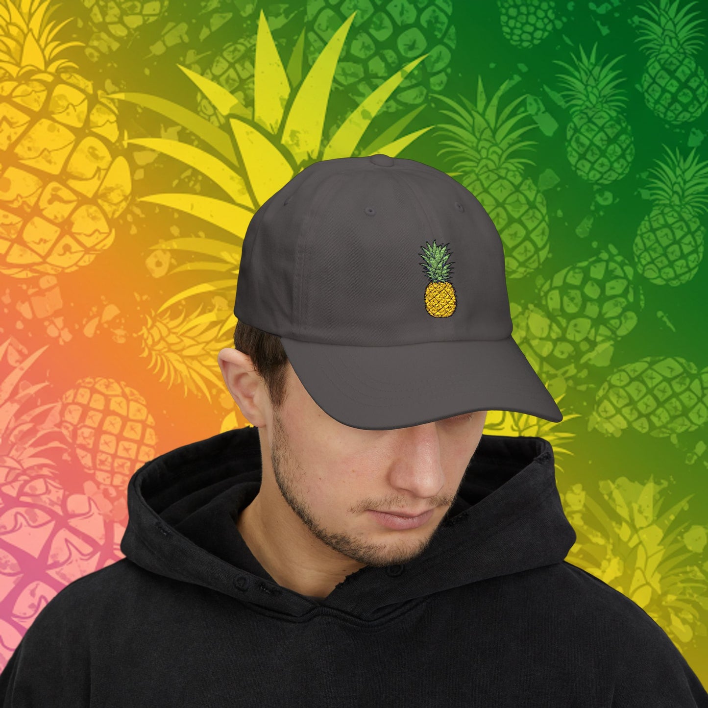 Embroidered Classic Dad Cap - Pineapple