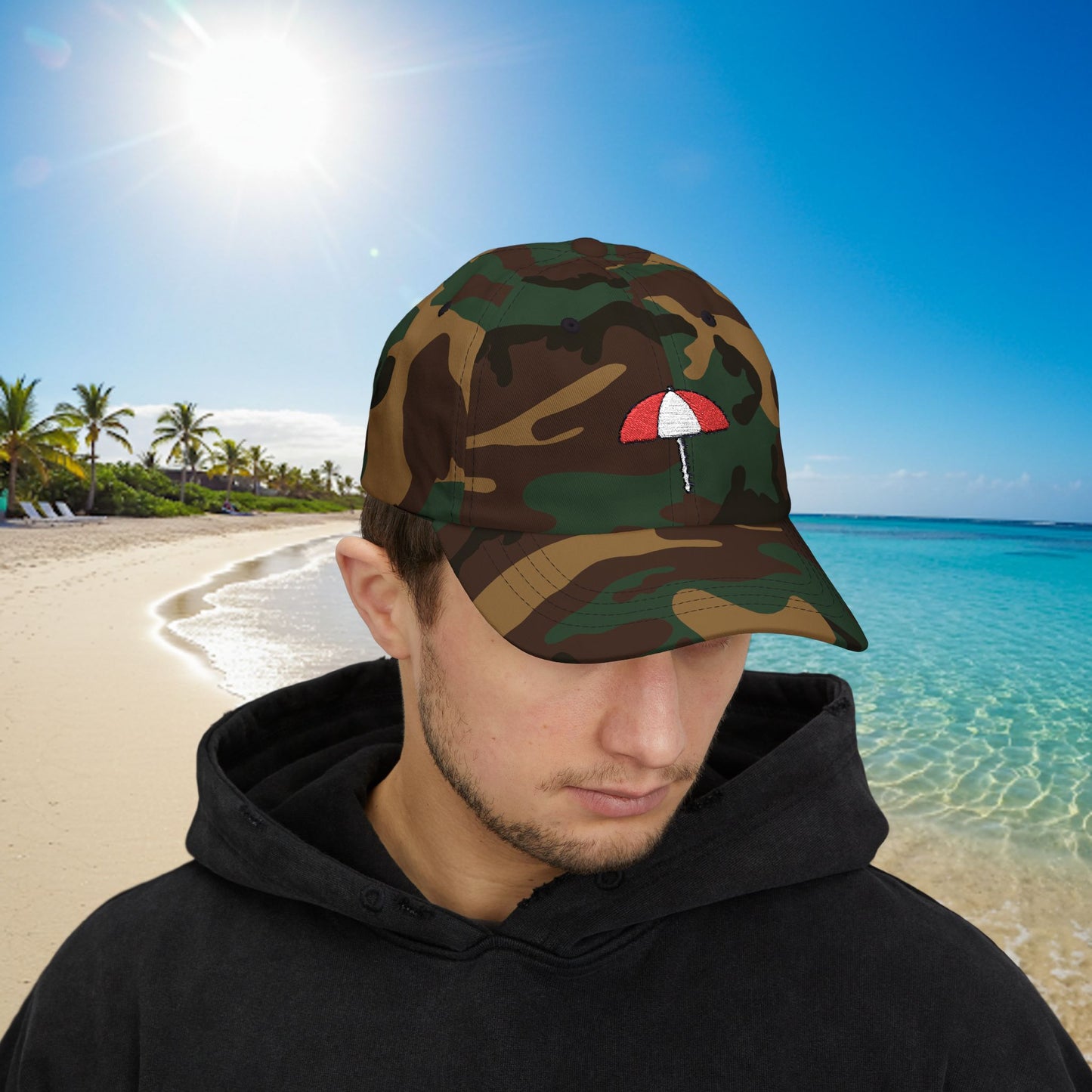 Embroidered Classic Dad Cap - Beach Umbrella