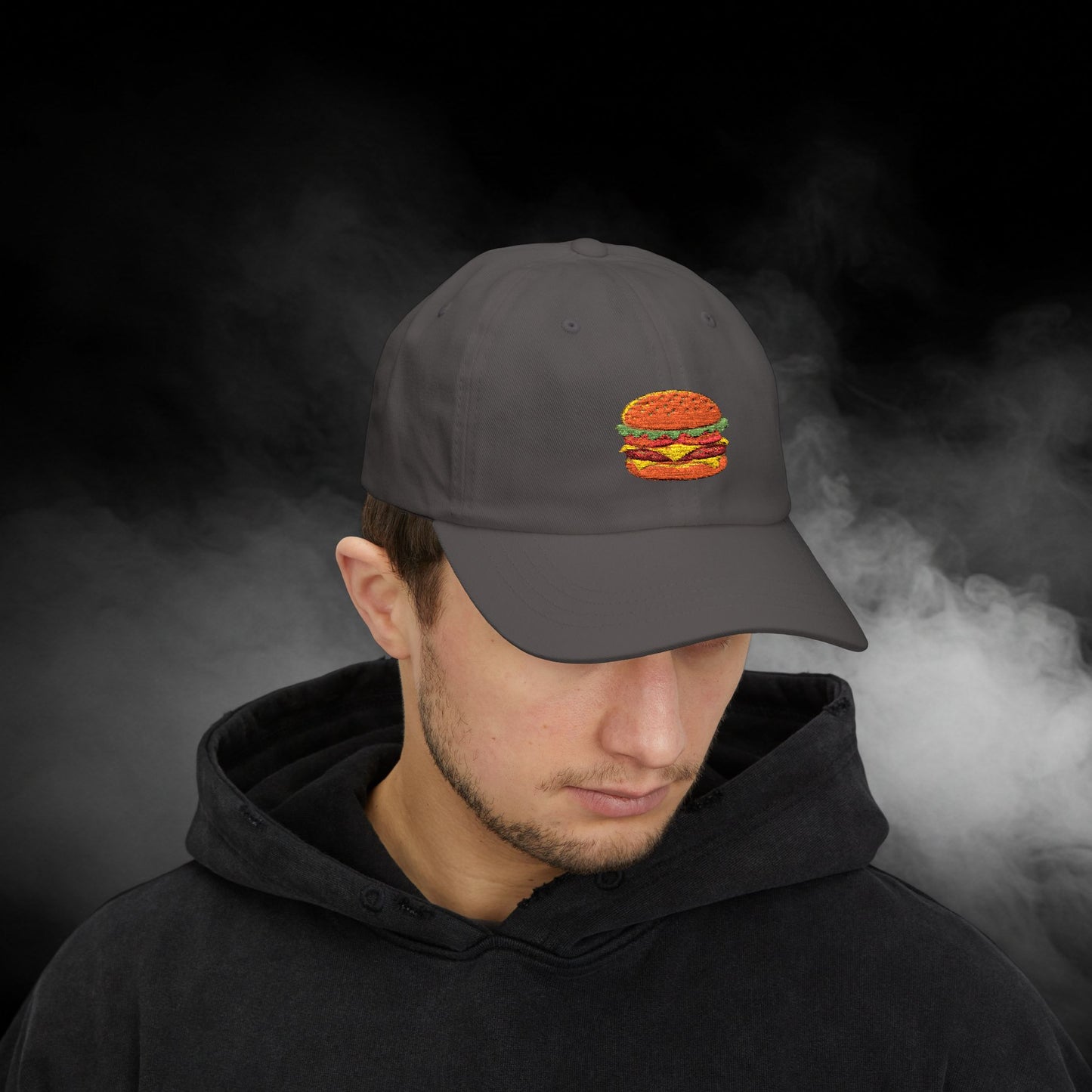 Embroidered Classic Dad Cap - Cheeseburger