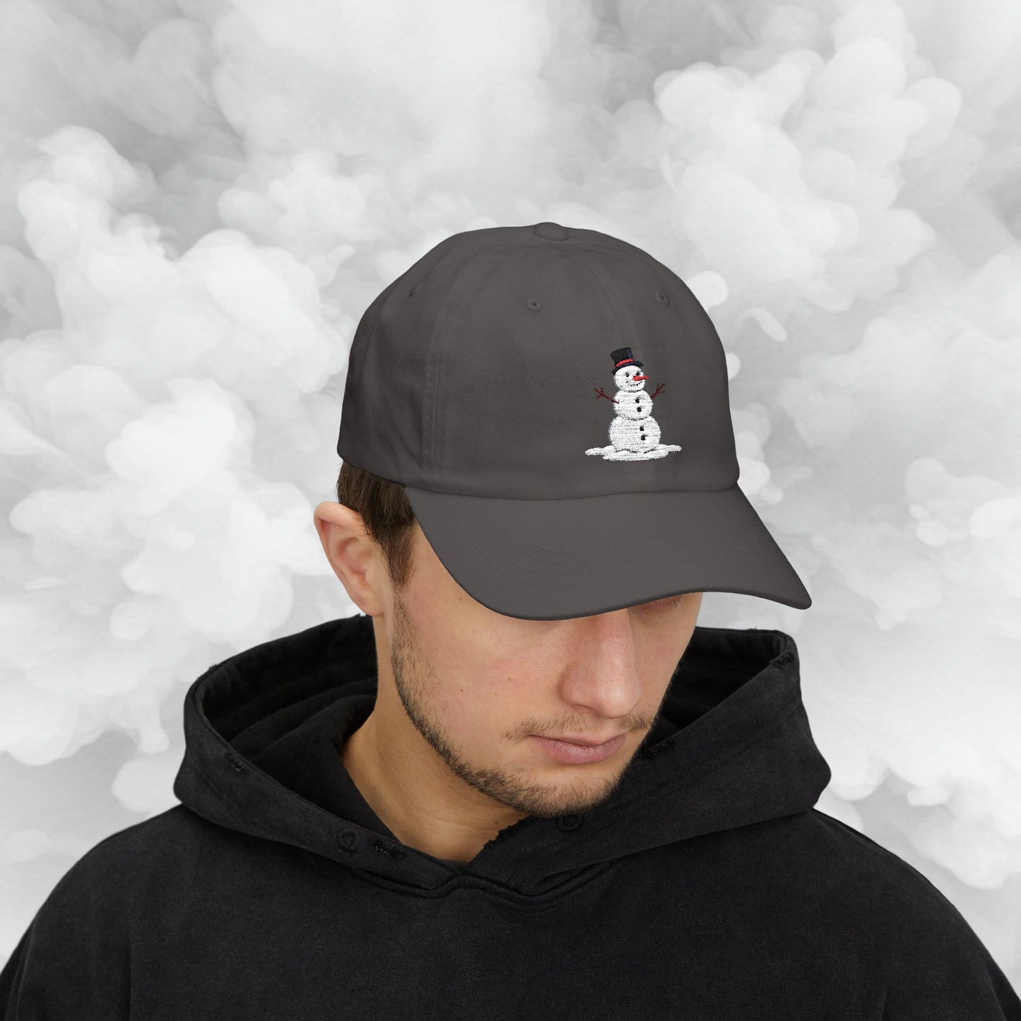 Embroidered Classic Dad Cap - Snowman