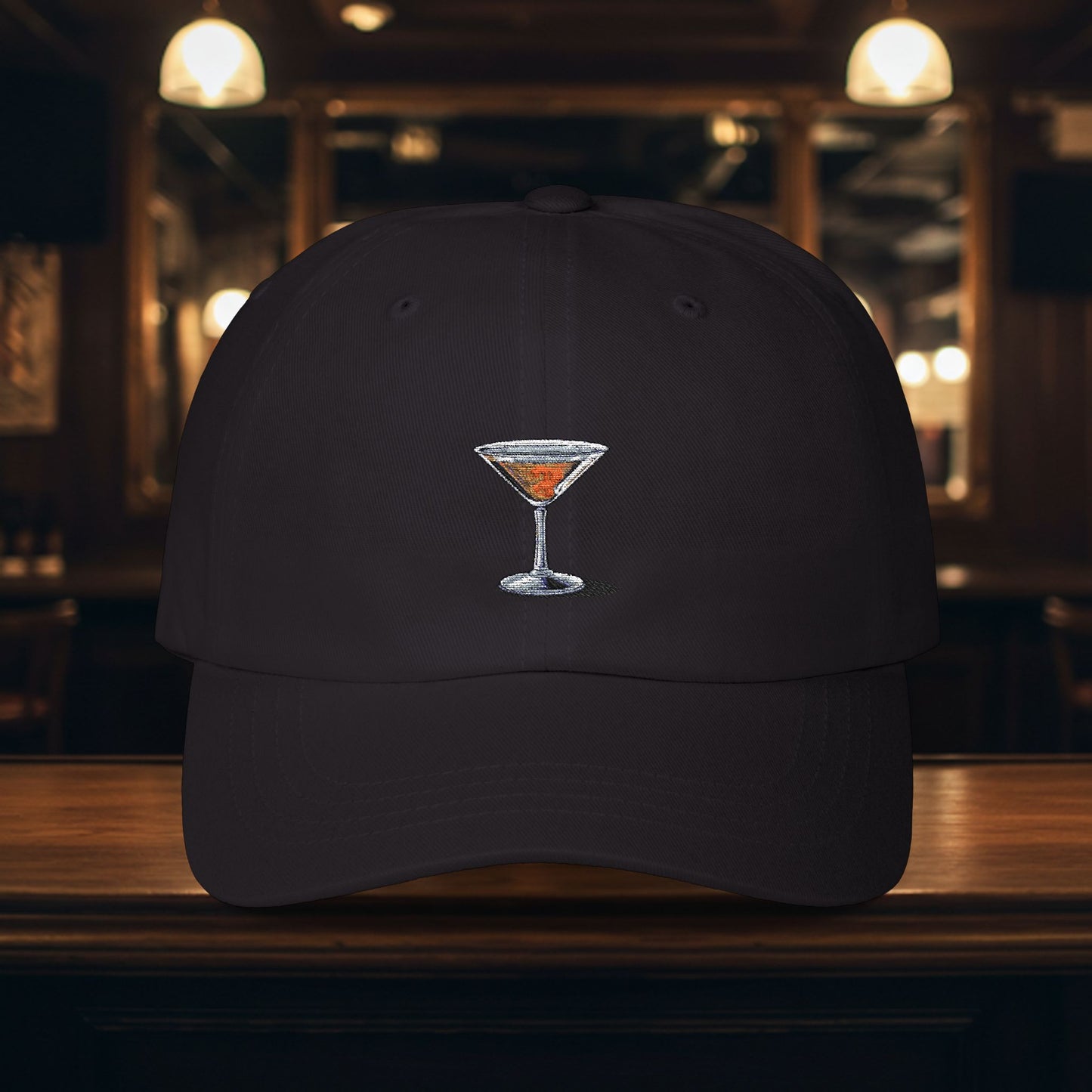 Embroidered Classic Dad Cap - Martini