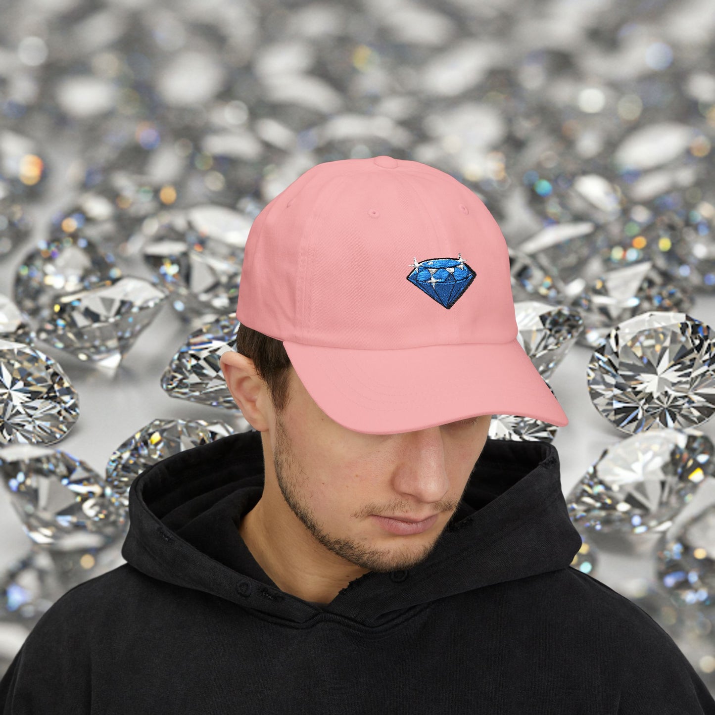 Embroidered Classic Dad Cap - Diamond