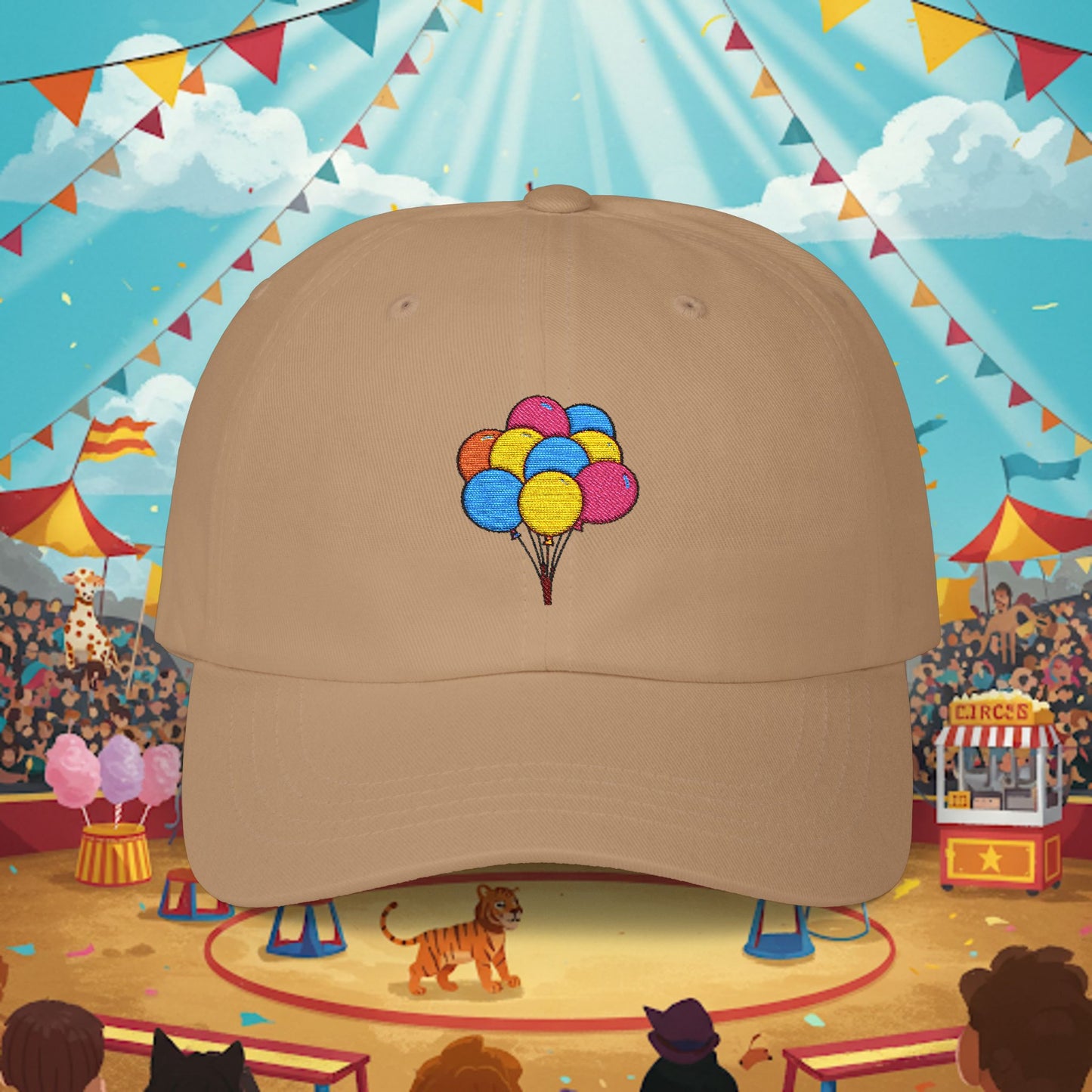 Embroidered Classic Dad Cap - Colored Balloons