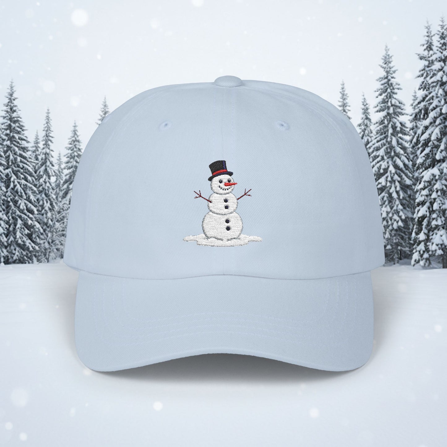 Embroidered Classic Dad Cap - Snowman