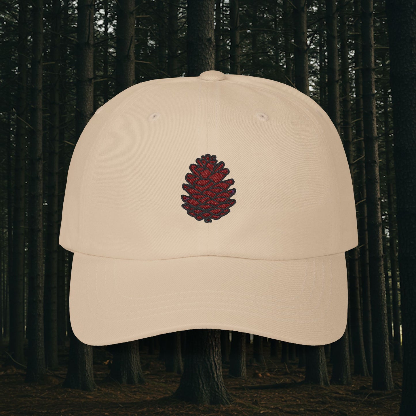 Embroidered Classic Dad Cap - Pinecone