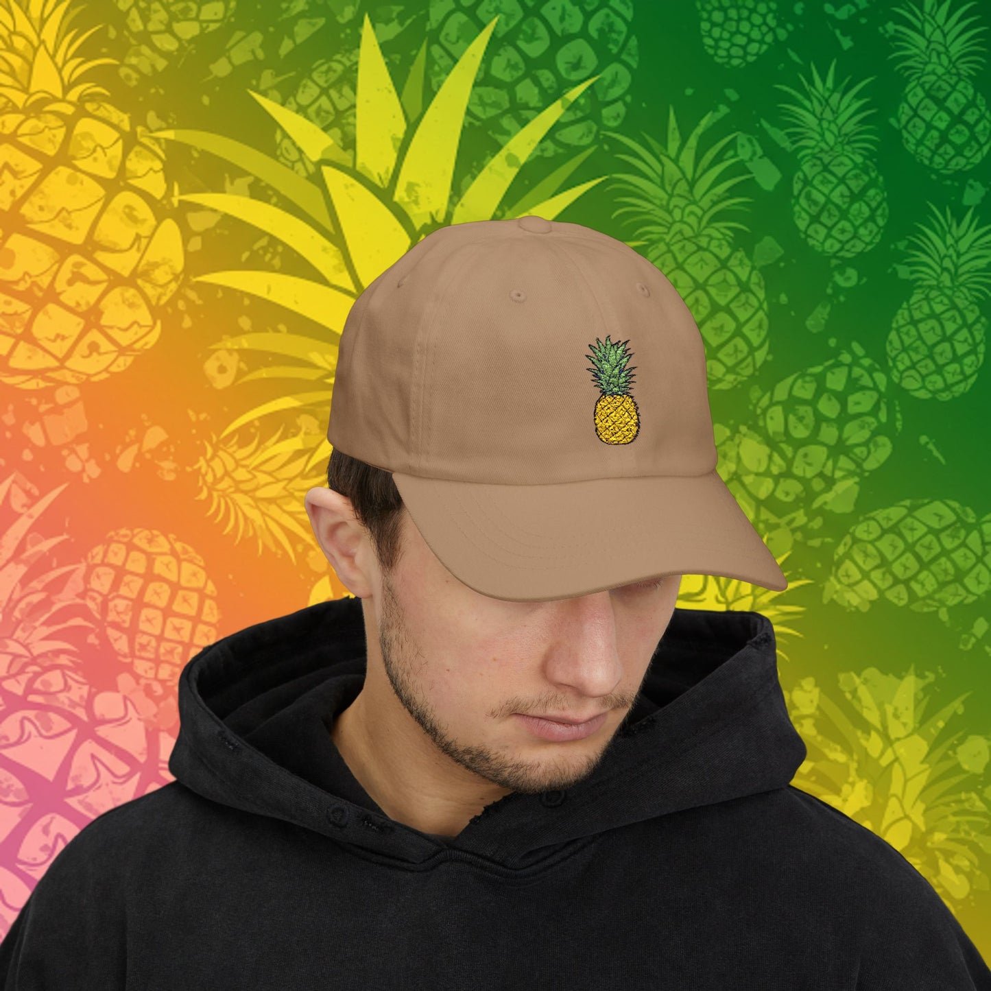 Embroidered Classic Dad Cap - Pineapple
