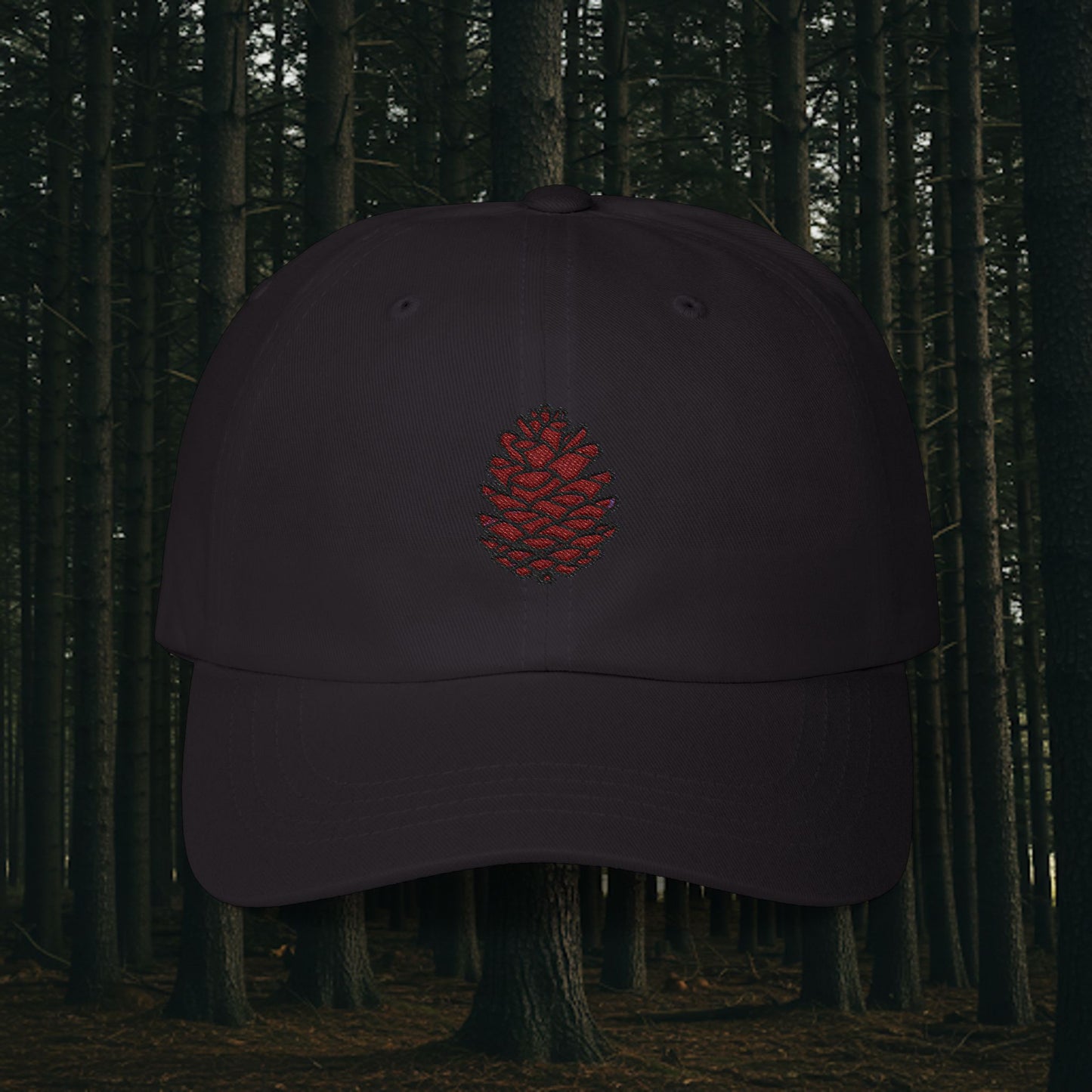 Embroidered Classic Dad Cap - Pinecone
