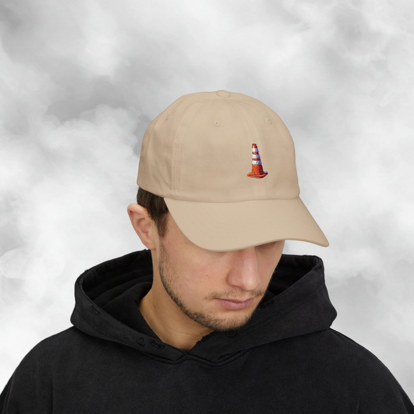 Embroidered Classic Dad Cap - Traffic Cone
