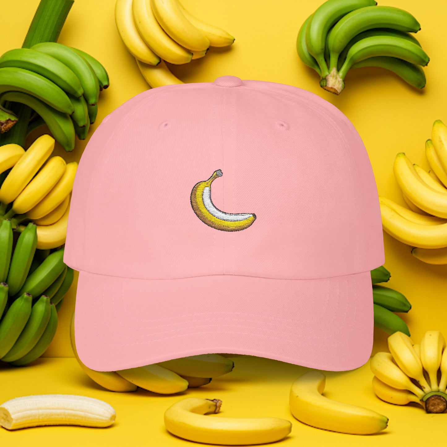 Embroidered Classic Dad Cap - Banana