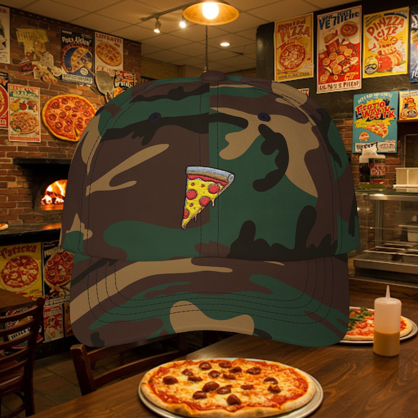 Copy of Embroidered Classic Dad Cap - Pizza