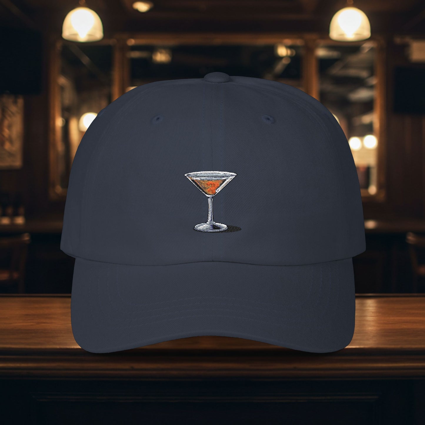 Embroidered Classic Dad Cap - Martini