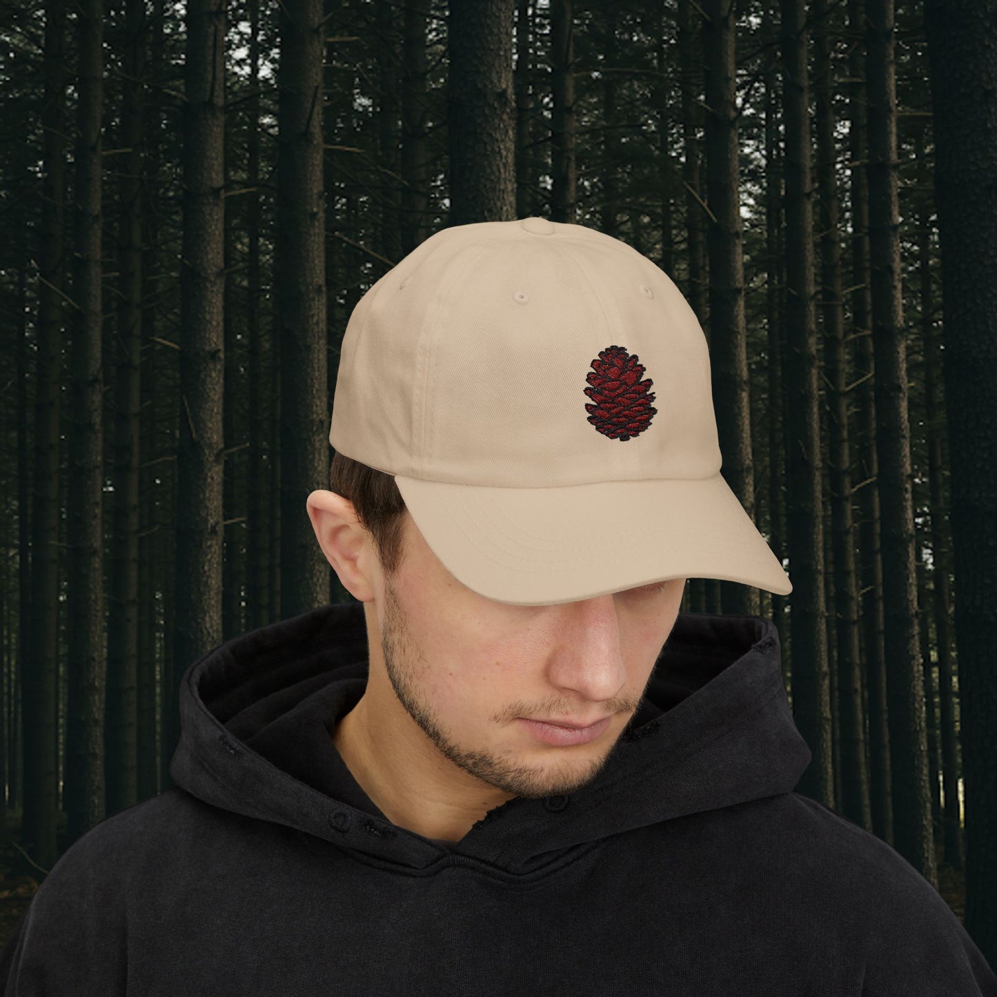 Embroidered Classic Dad Cap - Pinecone