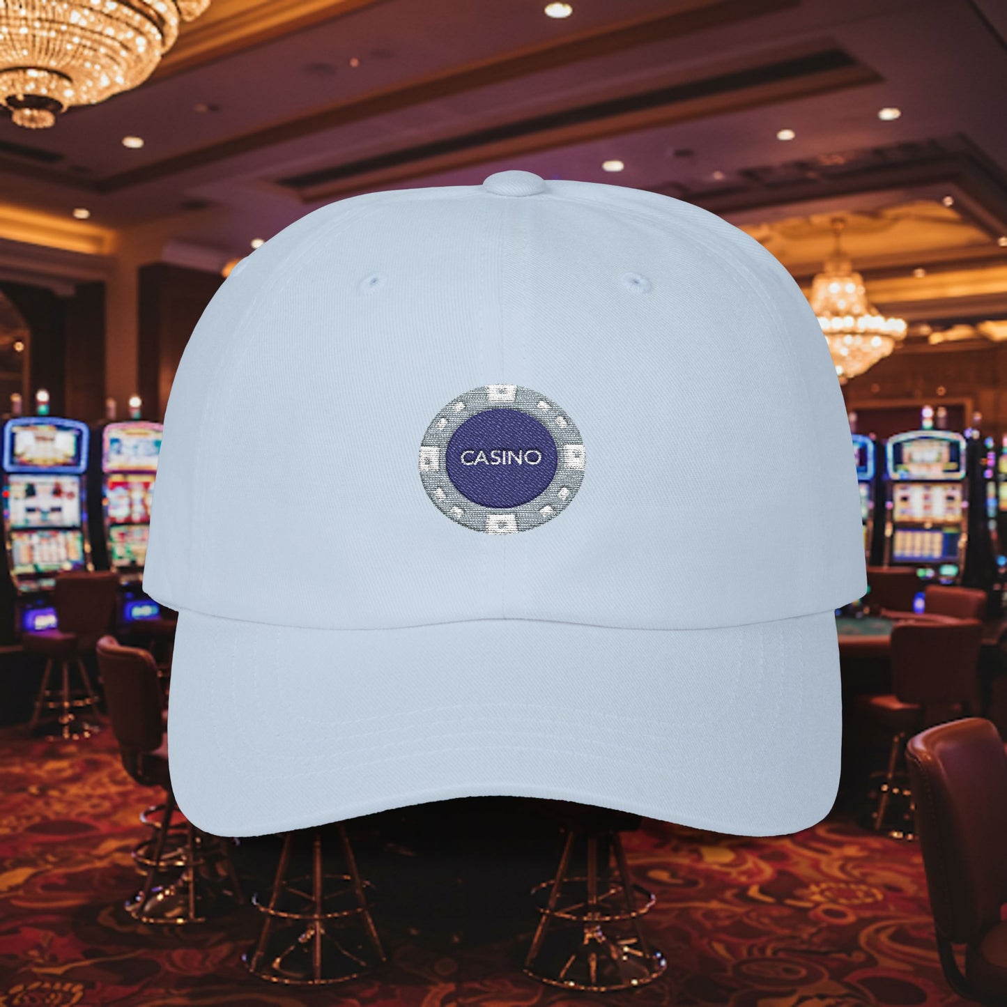 Embroidered Classic Dad Cap - Casino Chip