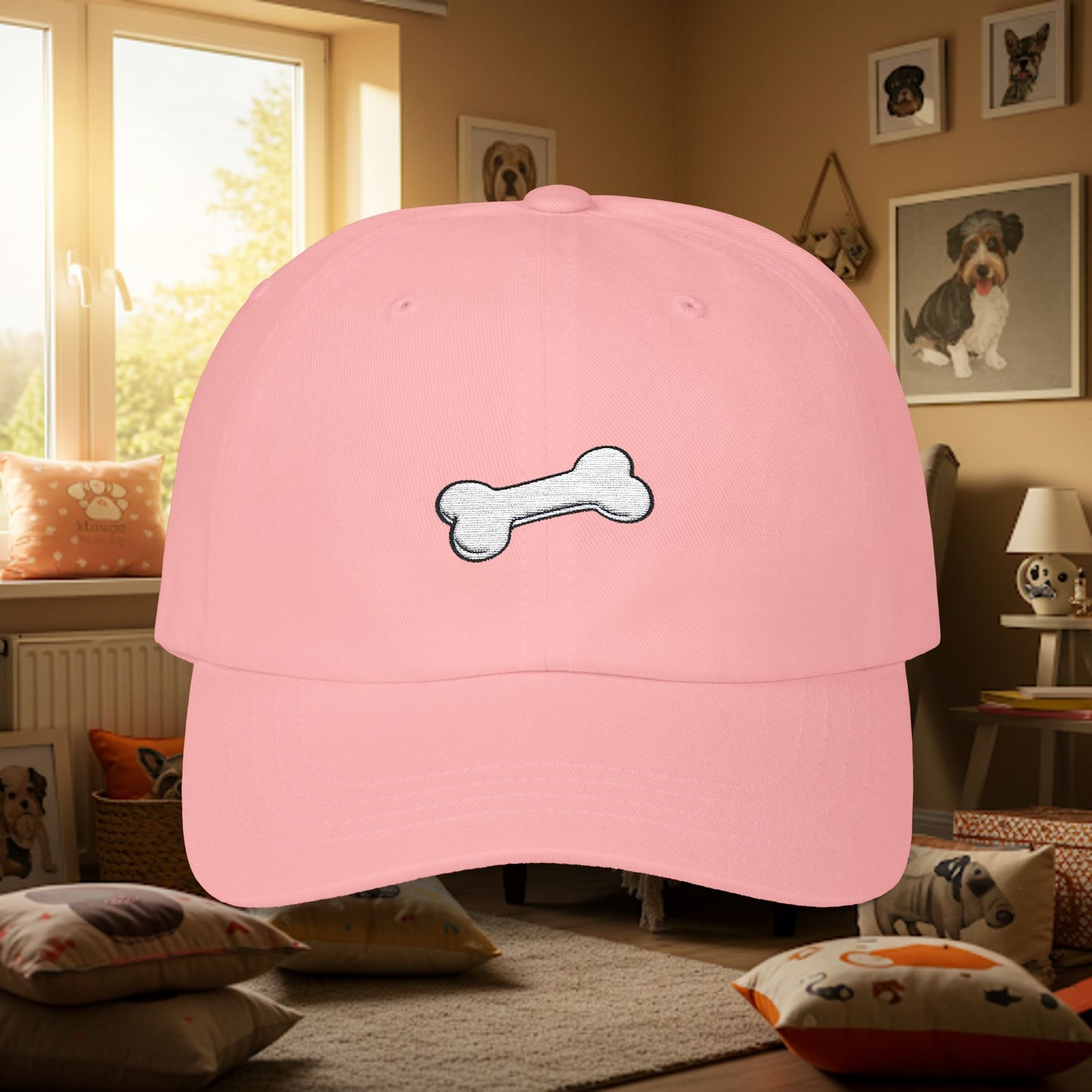 Embroidered Classic Dad Cap - Dog Bone