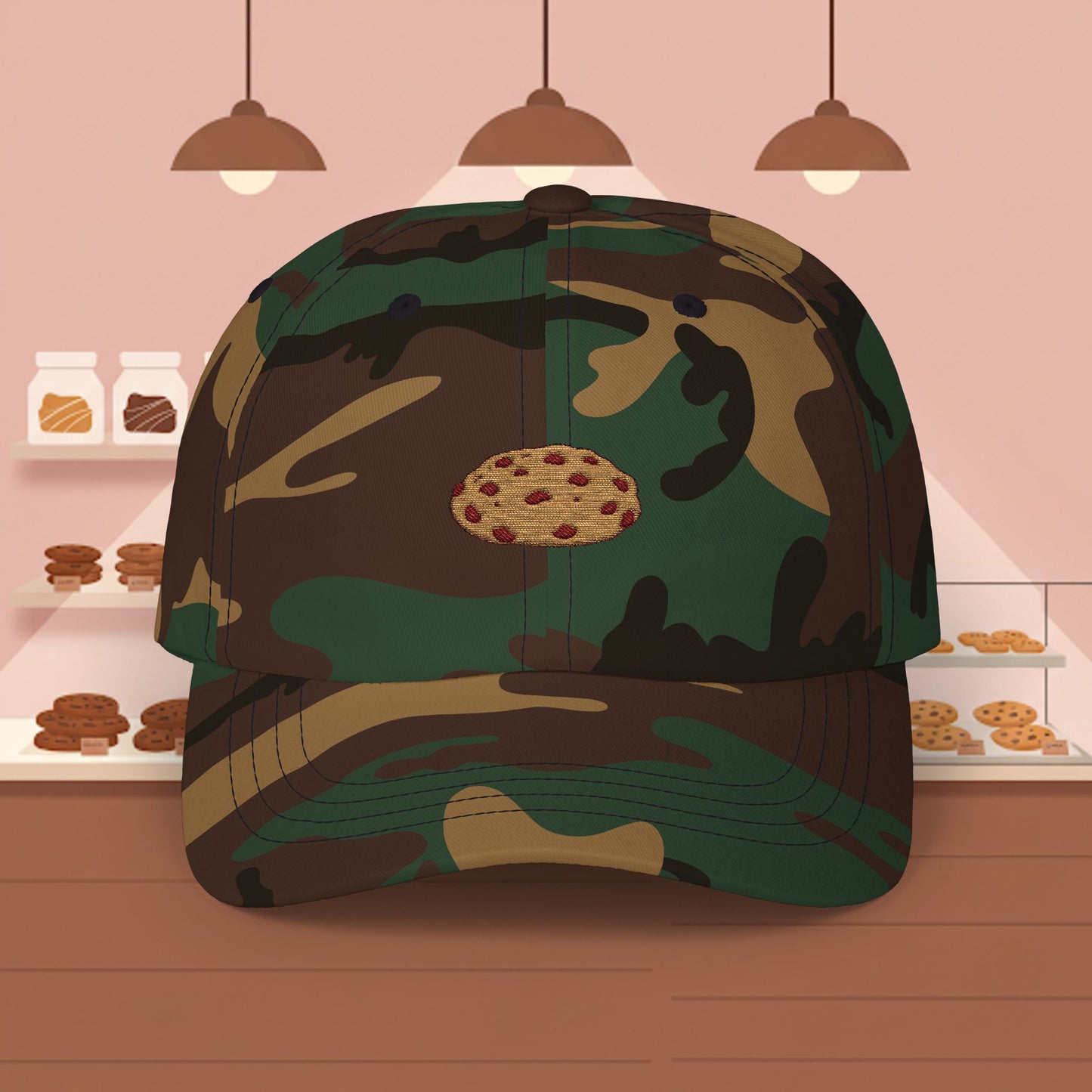 Embroidered Classic Dad Cap - Chocolate Chip Cookie