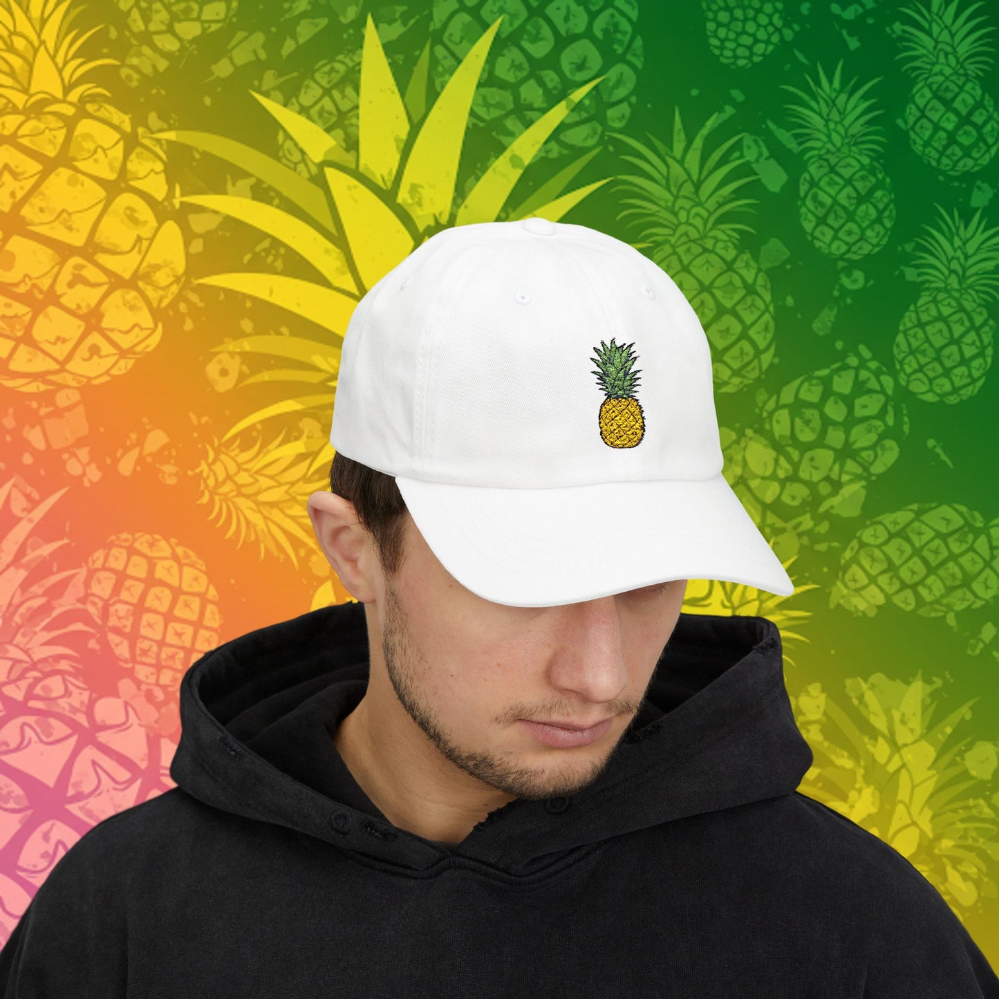 Embroidered Classic Dad Cap - Pineapple