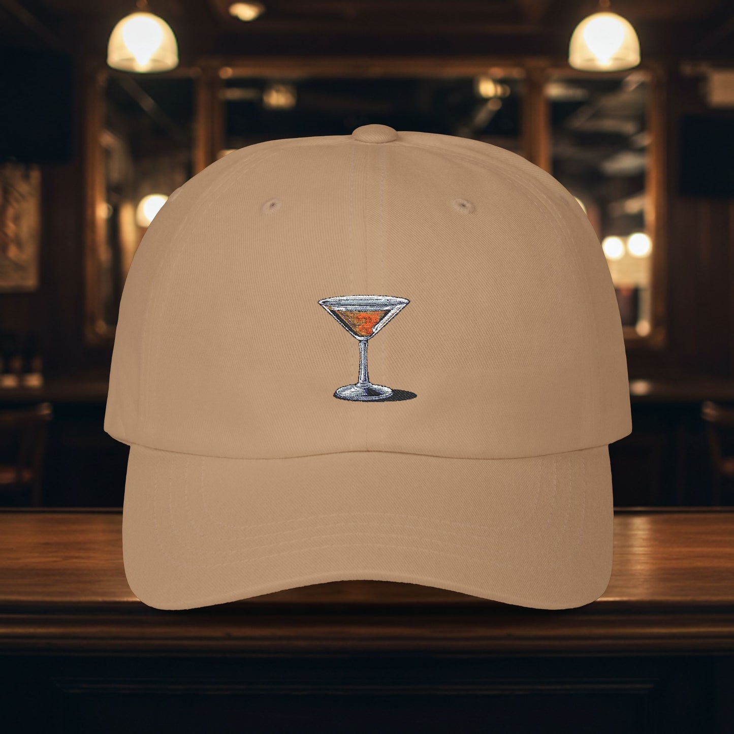 Embroidered Classic Dad Cap - Martini
