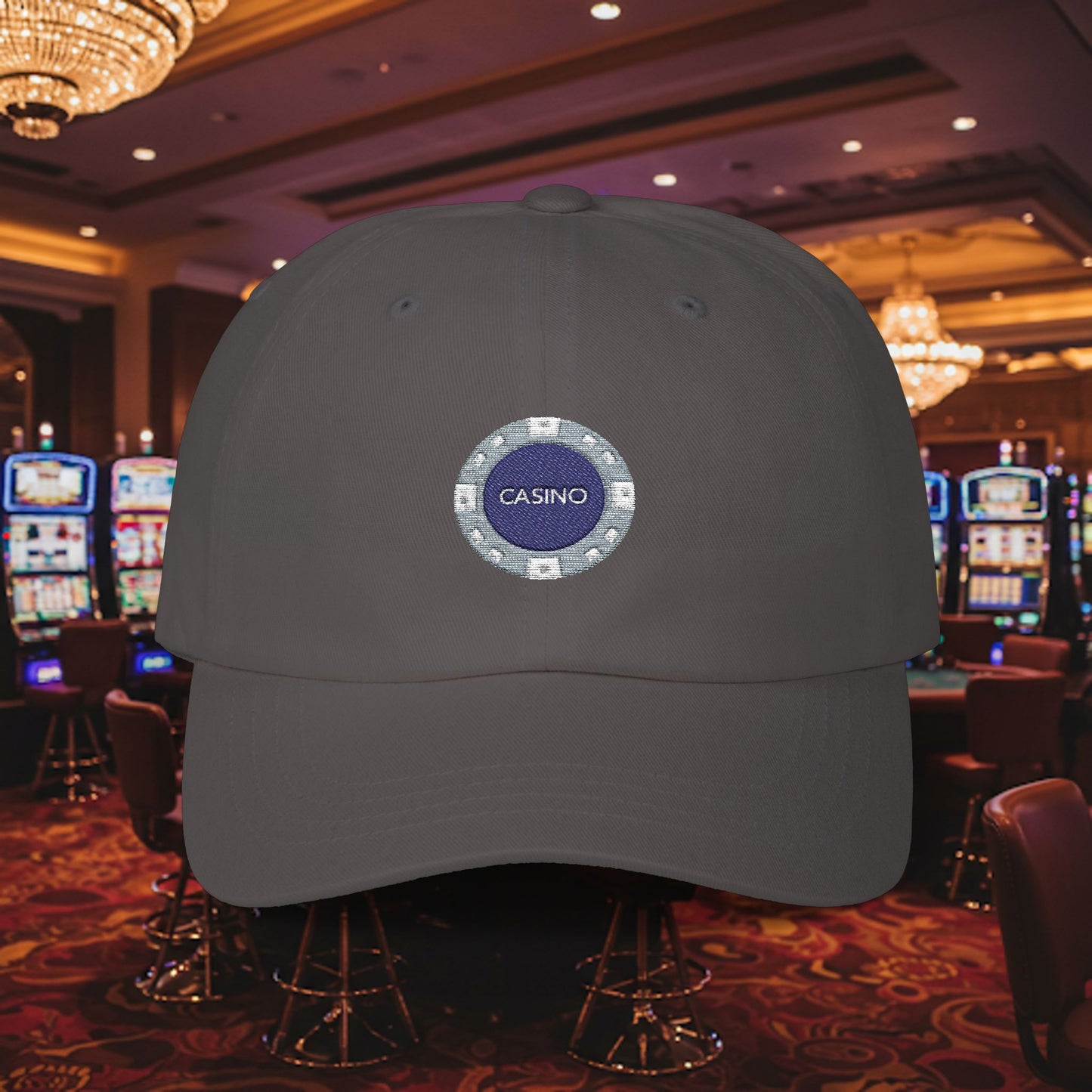 Embroidered Classic Dad Cap - Casino Chip