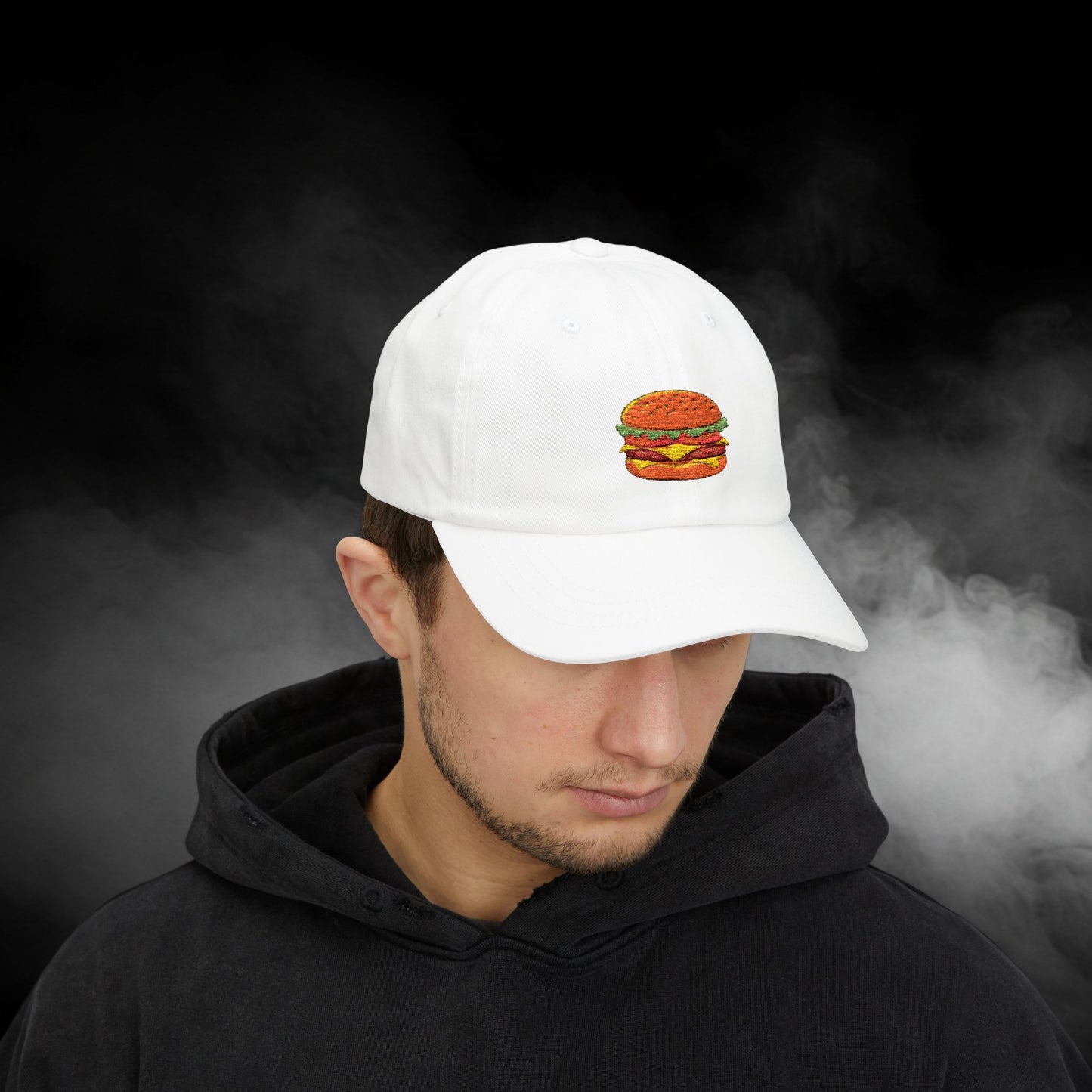 Embroidered Classic Dad Cap - Cheeseburger