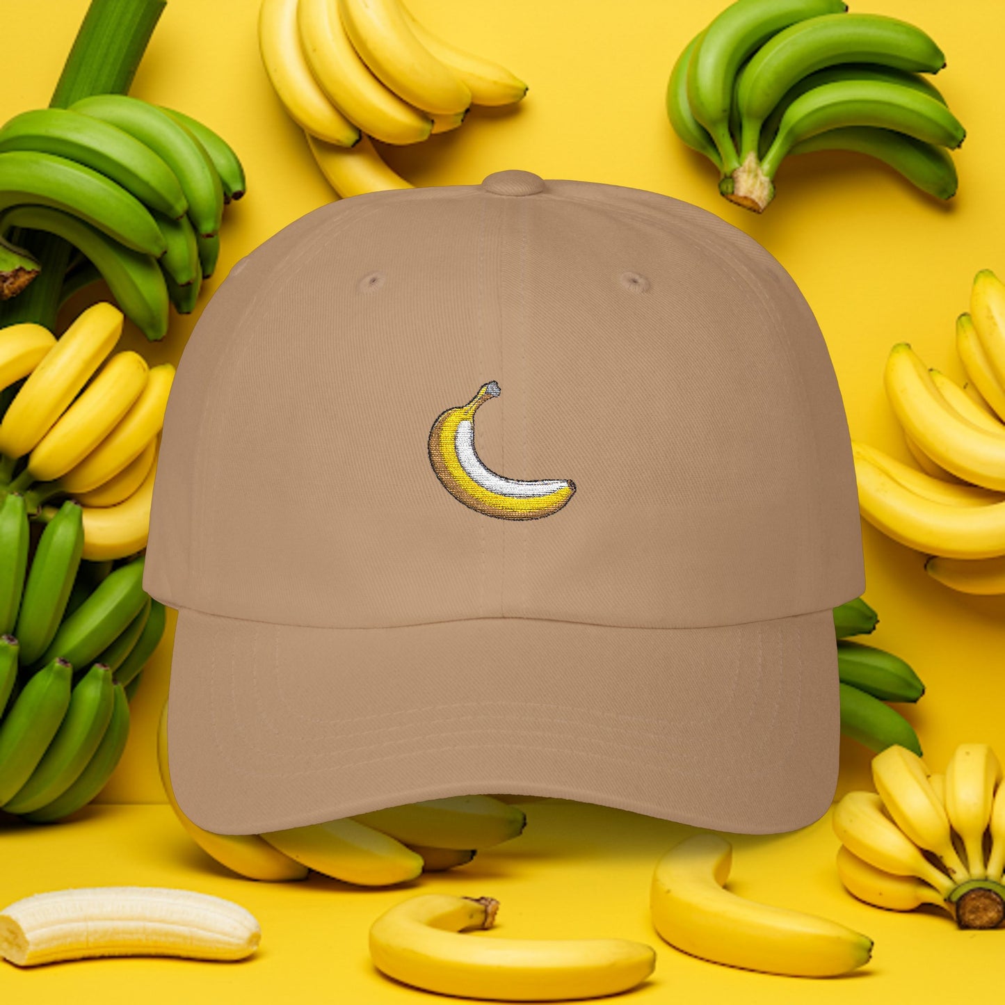 Embroidered Classic Dad Cap - Banana
