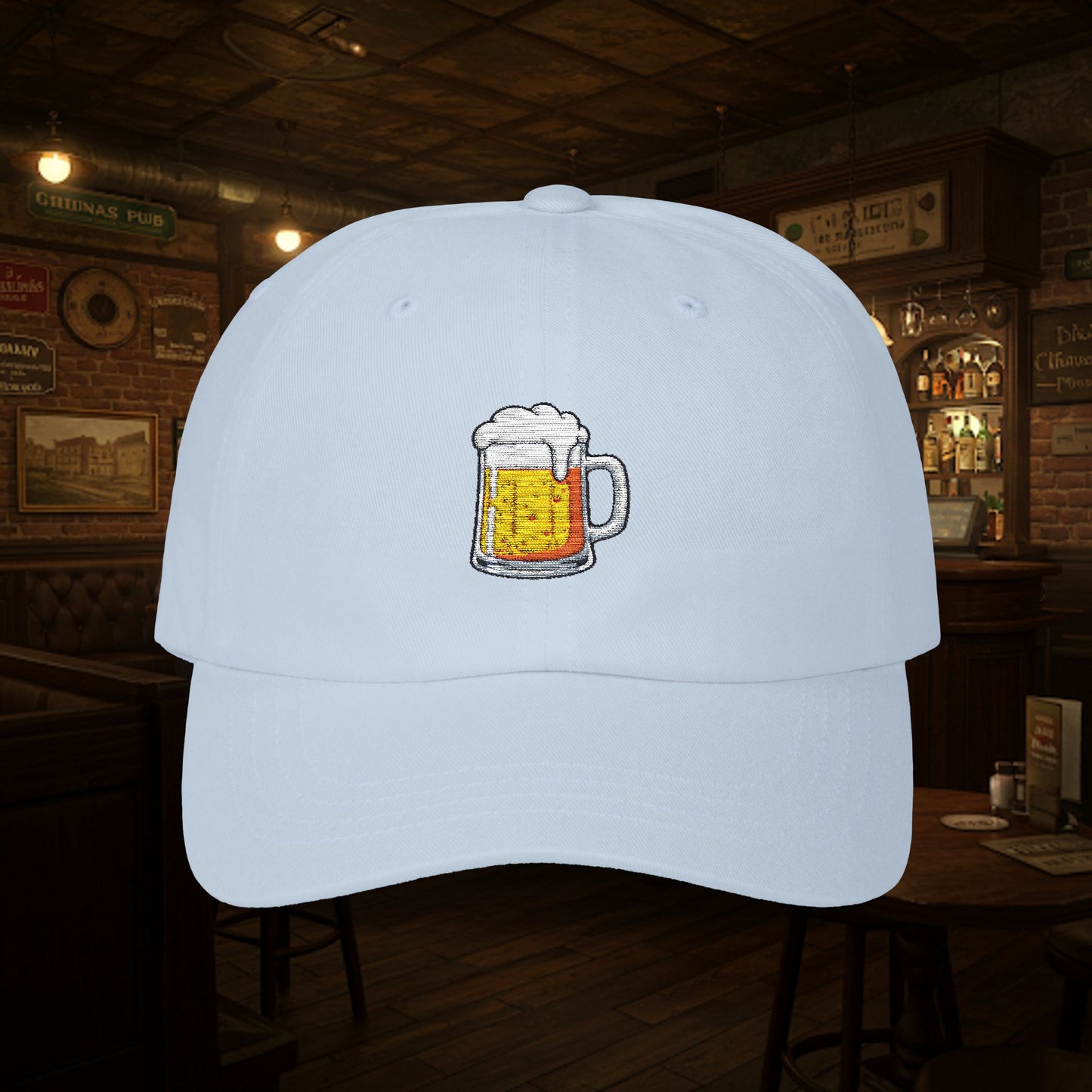 Embroidered Classic Dad Cap - Beer Mug