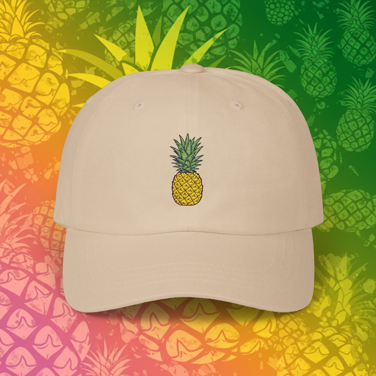 Embroidered Classic Dad Cap - Pineapple