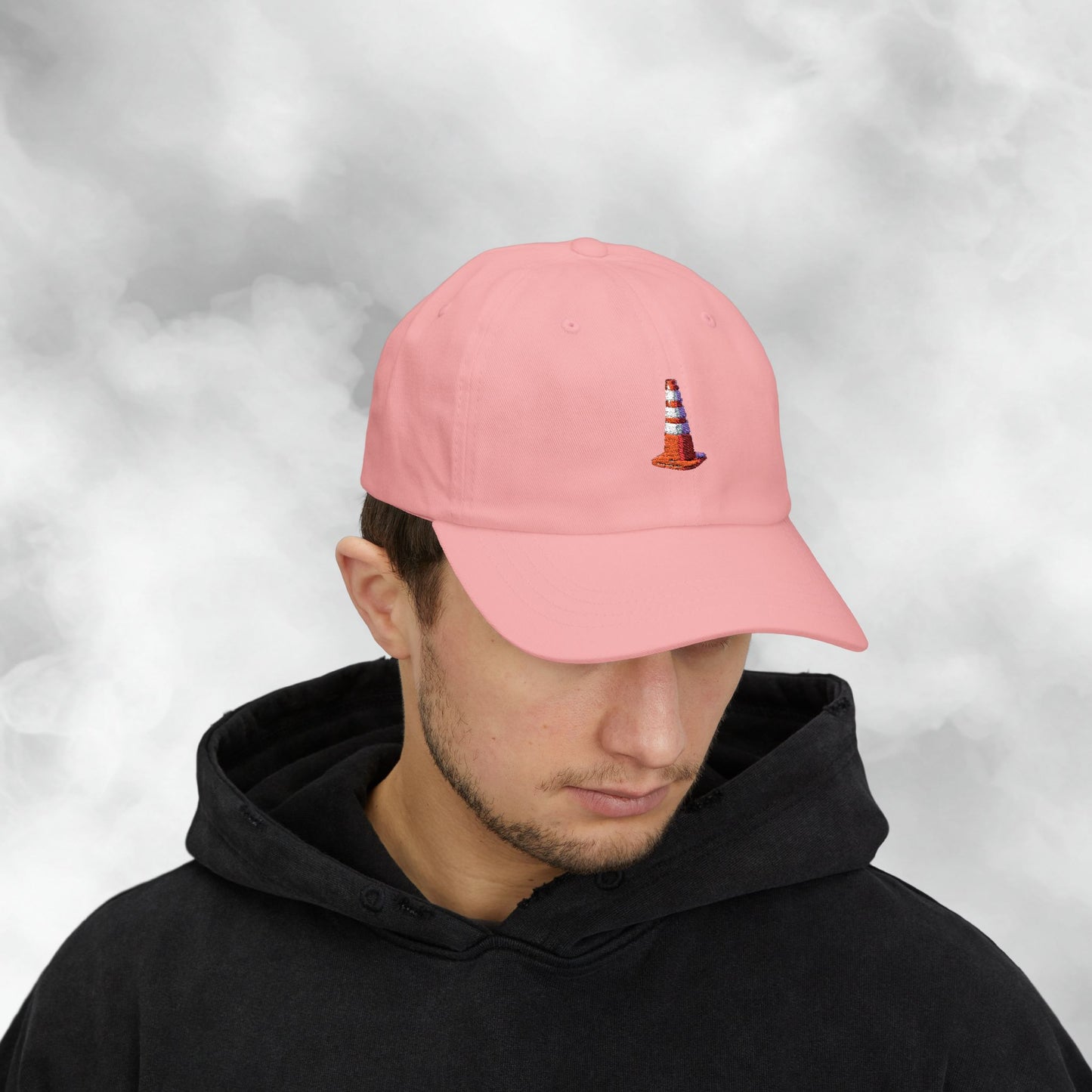 Embroidered Classic Dad Cap - Traffic Cone