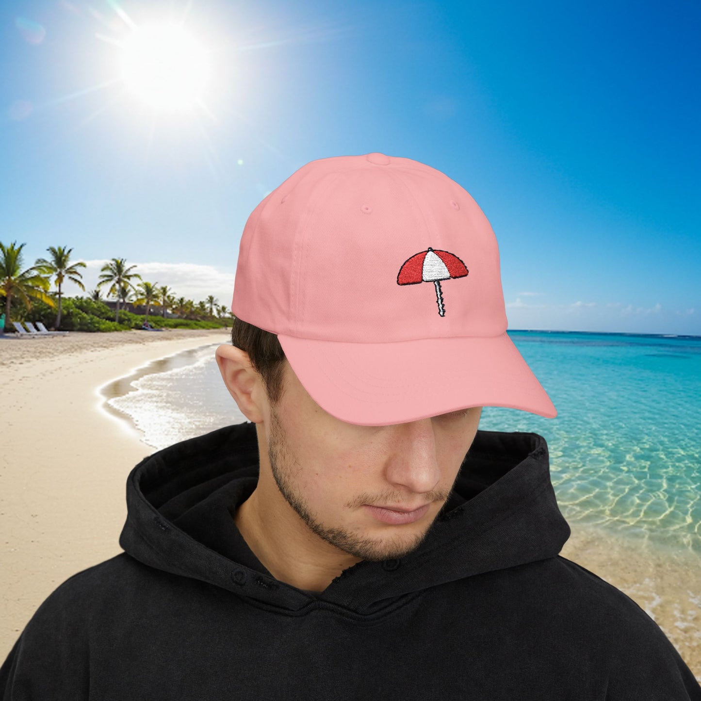 Embroidered Classic Dad Cap - Beach Umbrella