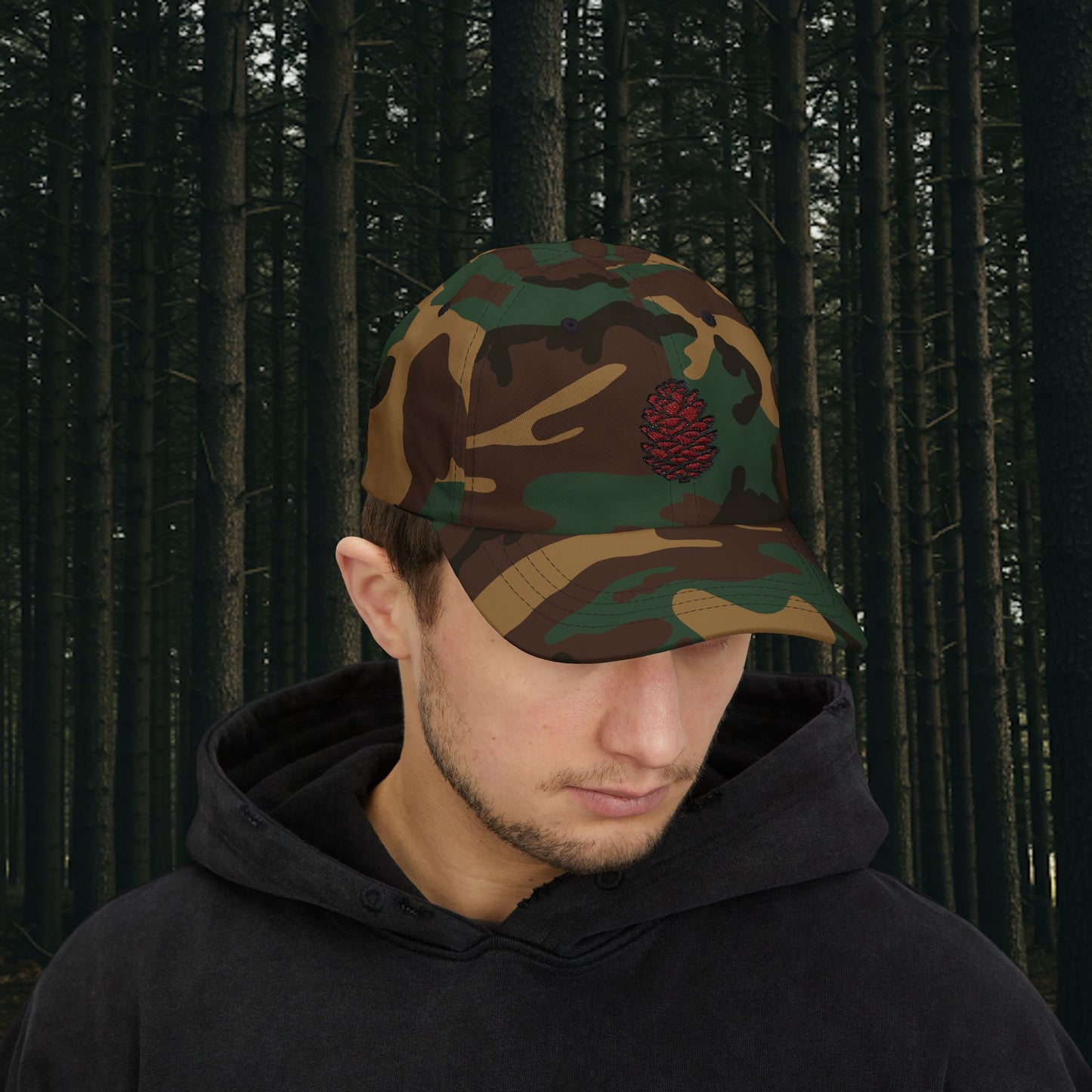 Embroidered Classic Dad Cap - Pinecone