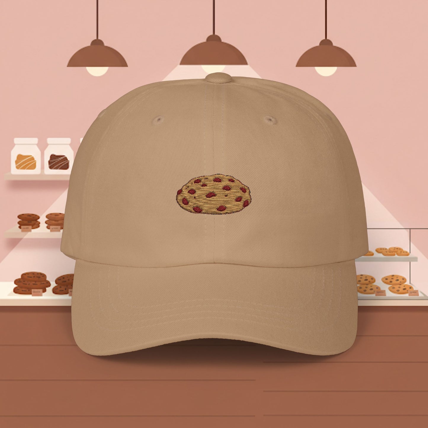 Embroidered Classic Dad Cap - Chocolate Chip Cookie