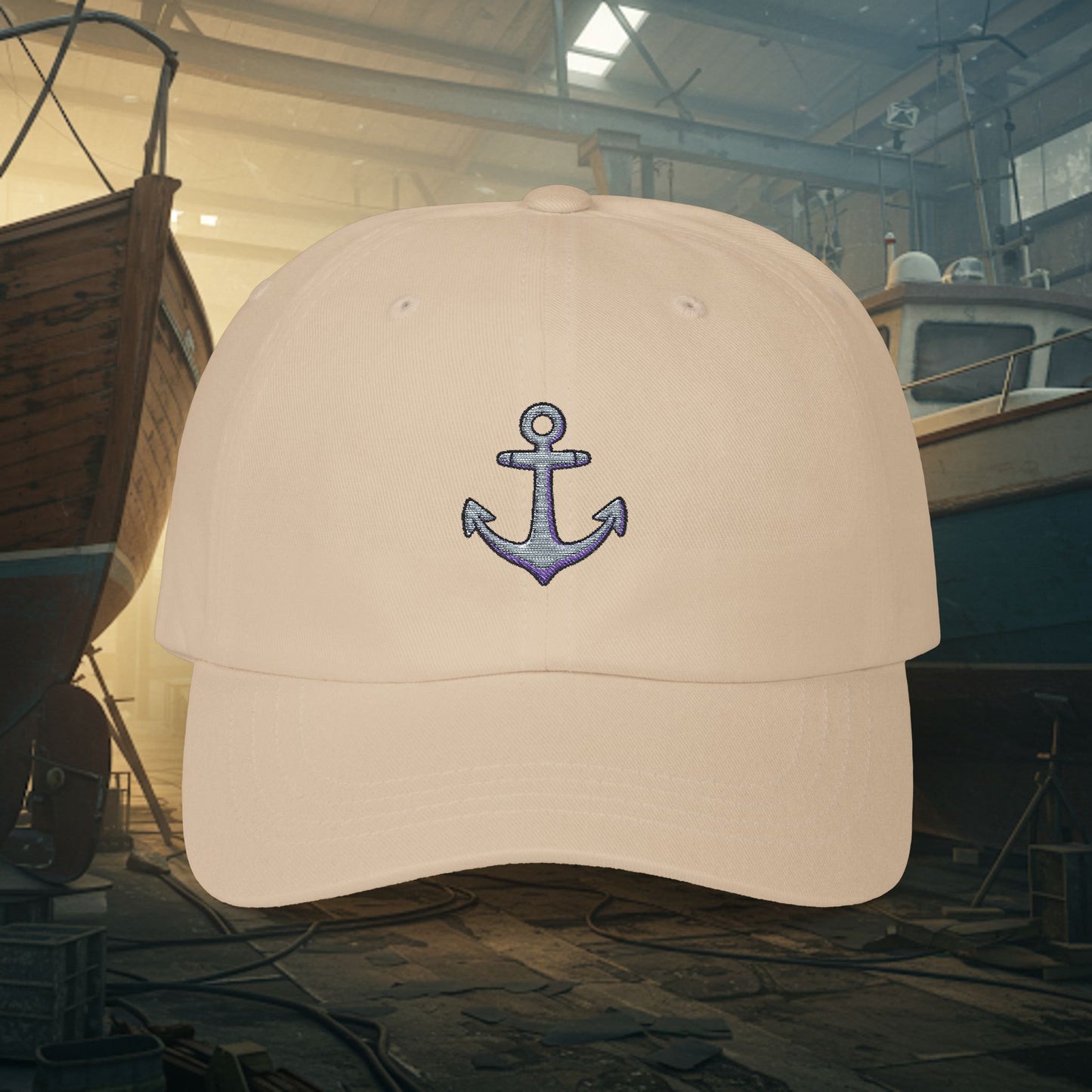 Embroidered Classic Dad Cap - Anchor