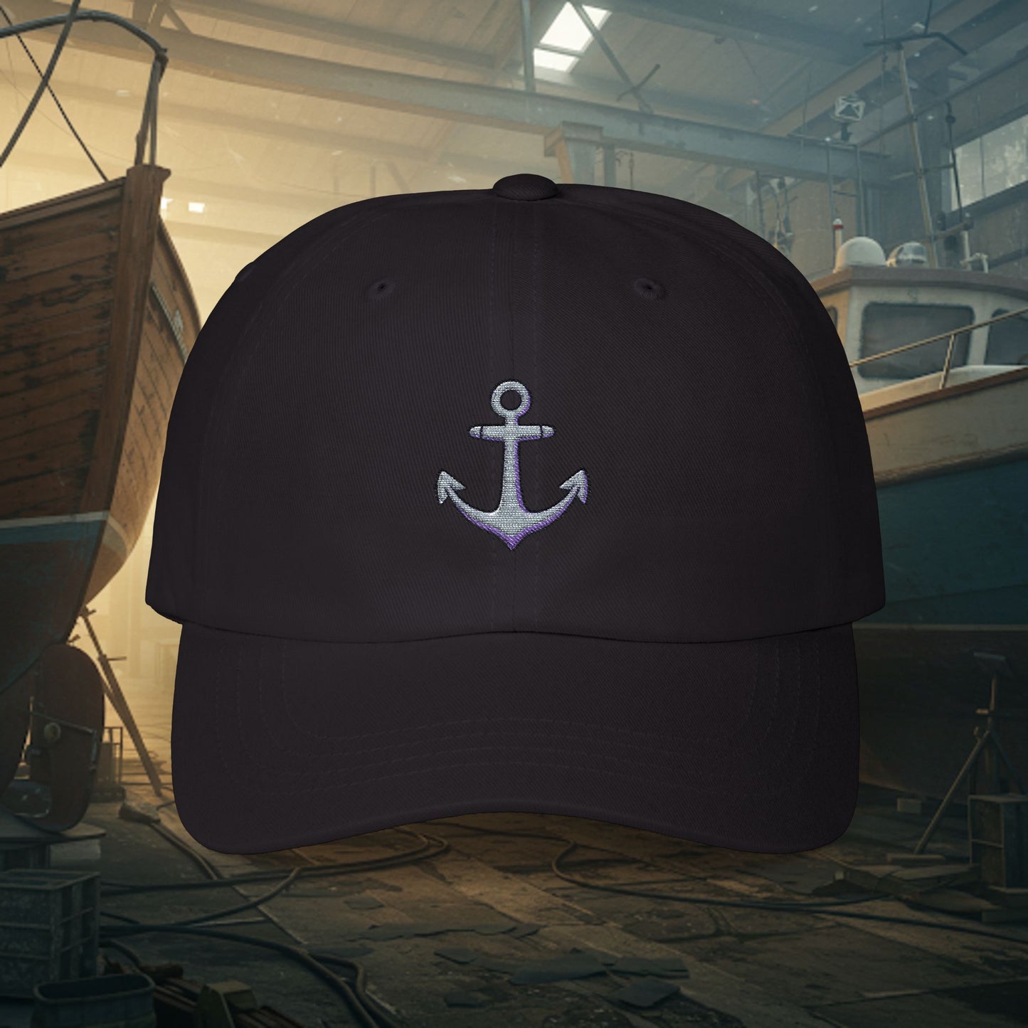 Embroidered Classic Dad Cap - Anchor