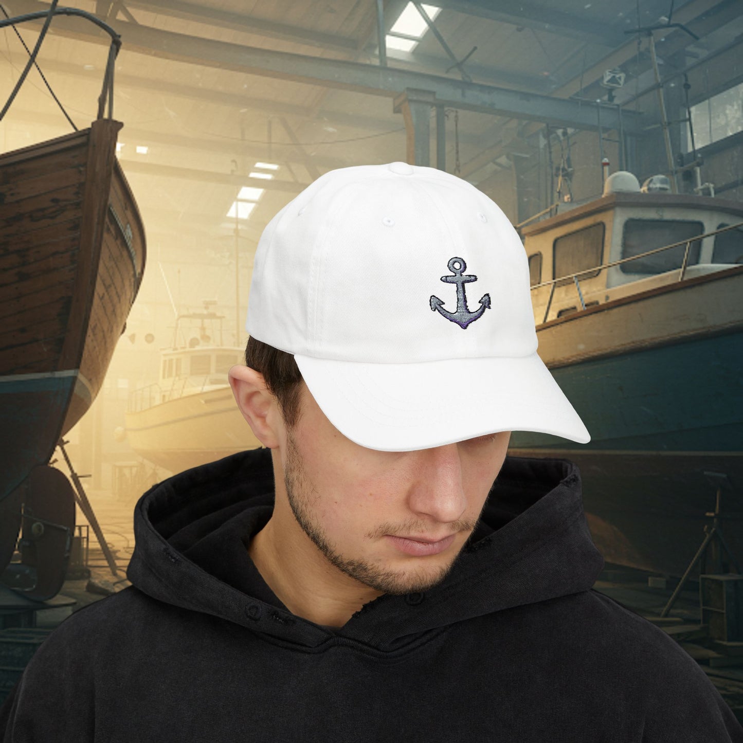 Embroidered Classic Dad Cap - Anchor