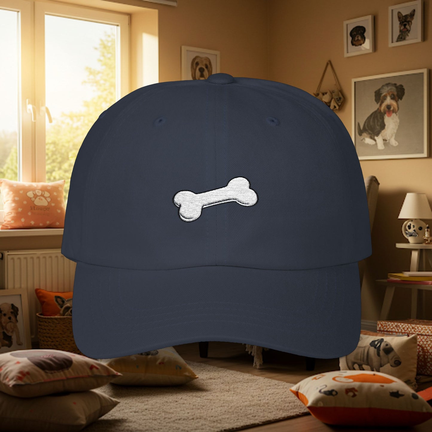Embroidered Classic Dad Cap - Dog Bone