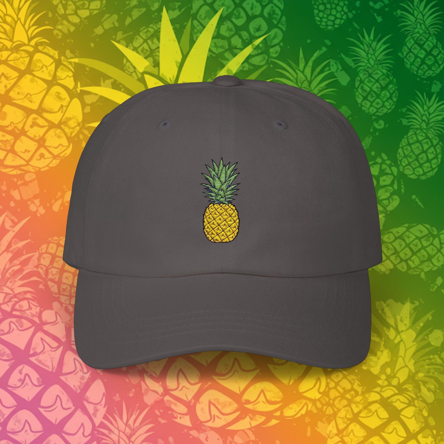 Embroidered Classic Dad Cap - Pineapple