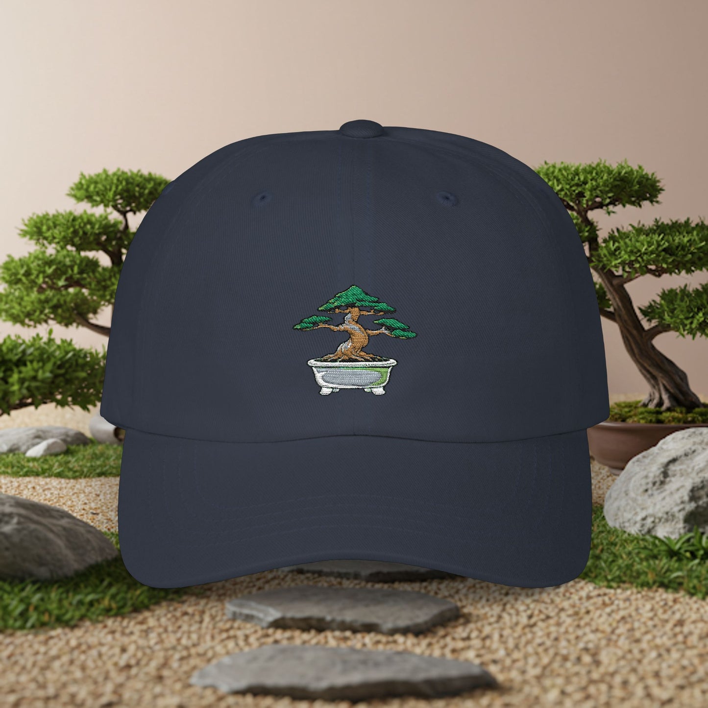 Embroidered Classic Dad Cap - Bonsai Tree