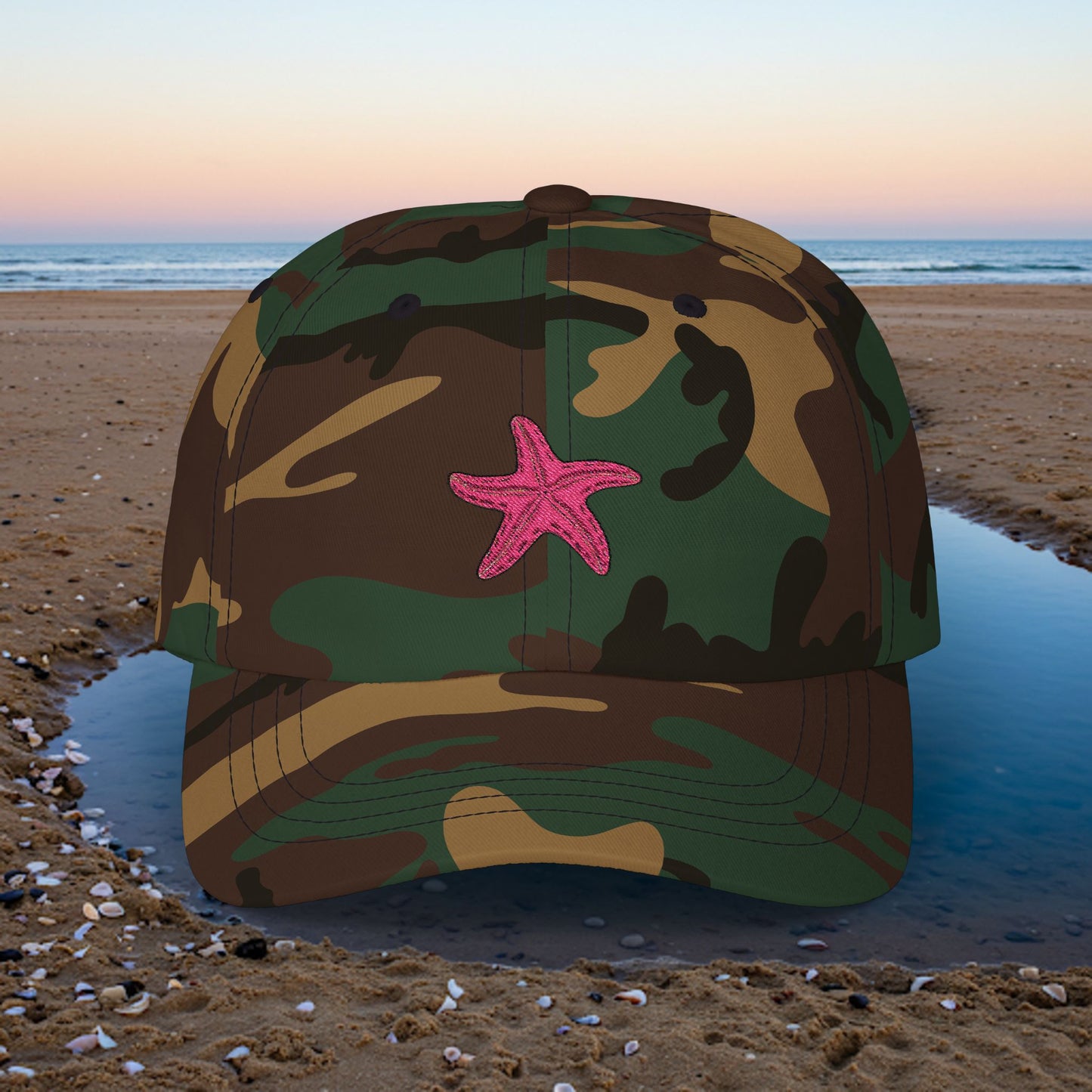 Embroidered Classic Dad Cap - Starfish