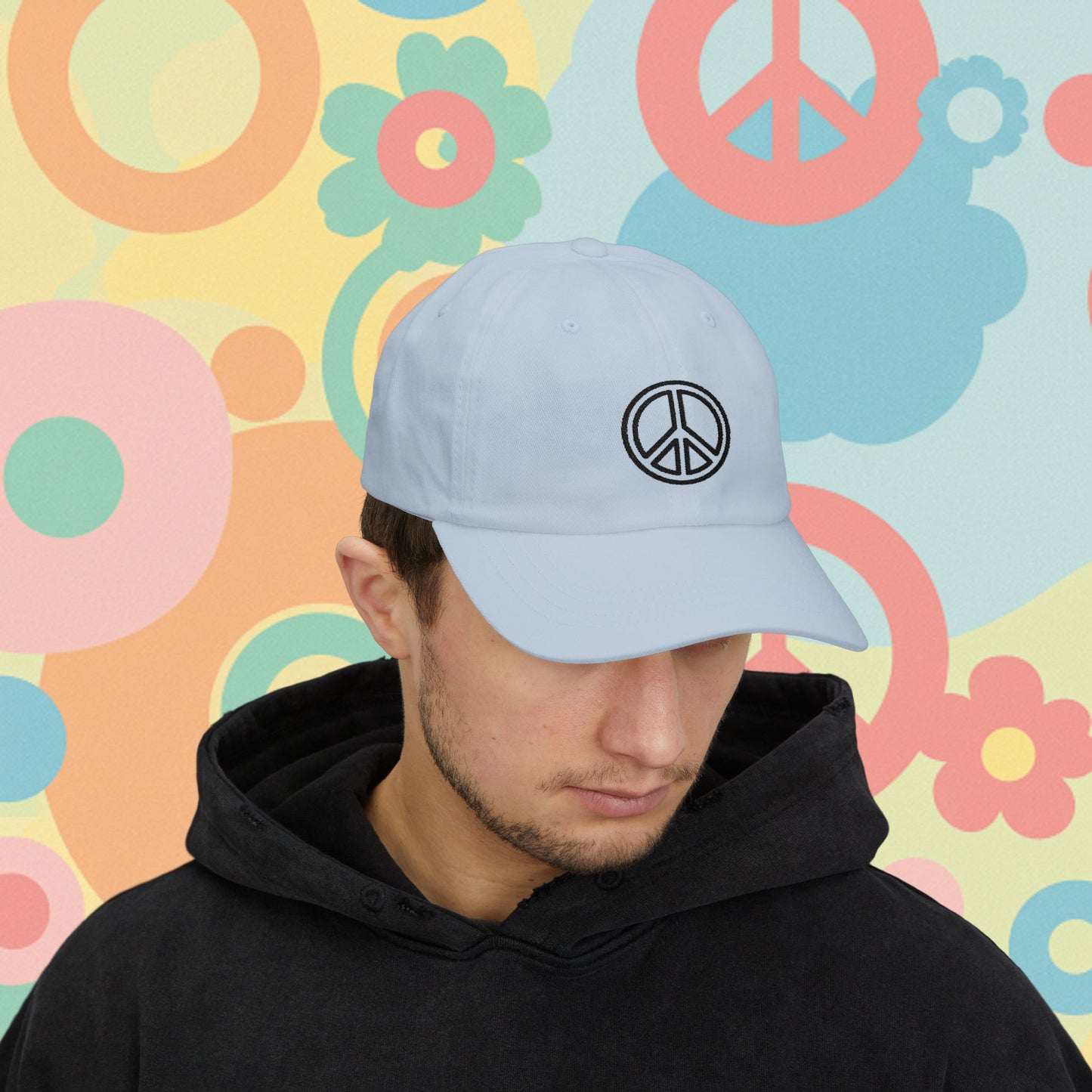 Embroidered Classic Dad Cap - Peace Sign