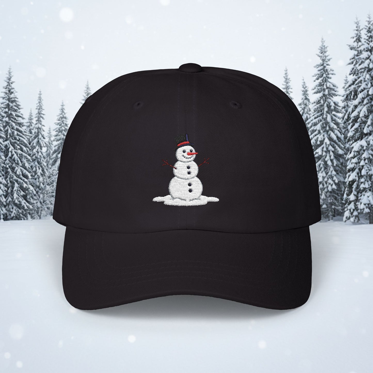 Embroidered Classic Dad Cap - Snowman
