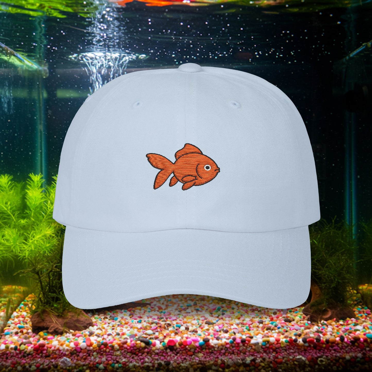 Embroidered Classic Dad Cap - Goldfish