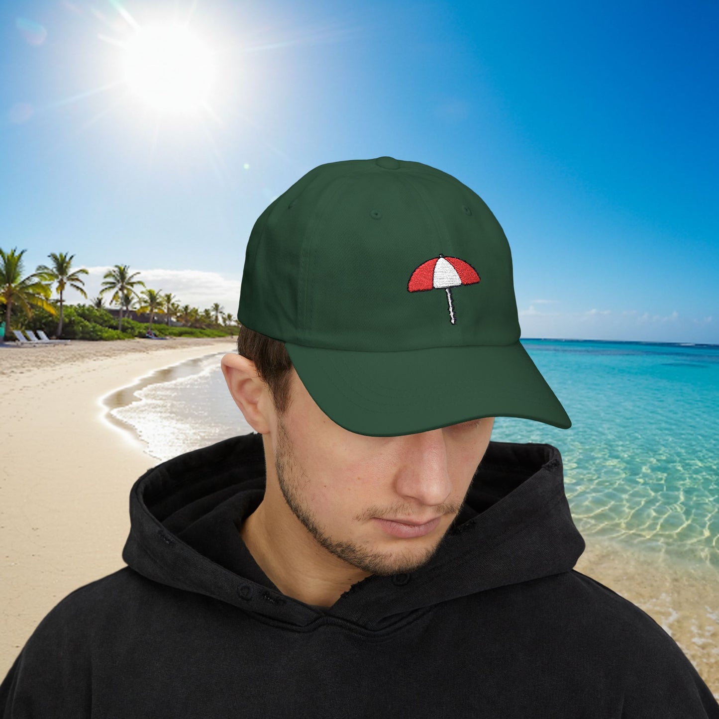 Embroidered Classic Dad Cap - Beach Umbrella