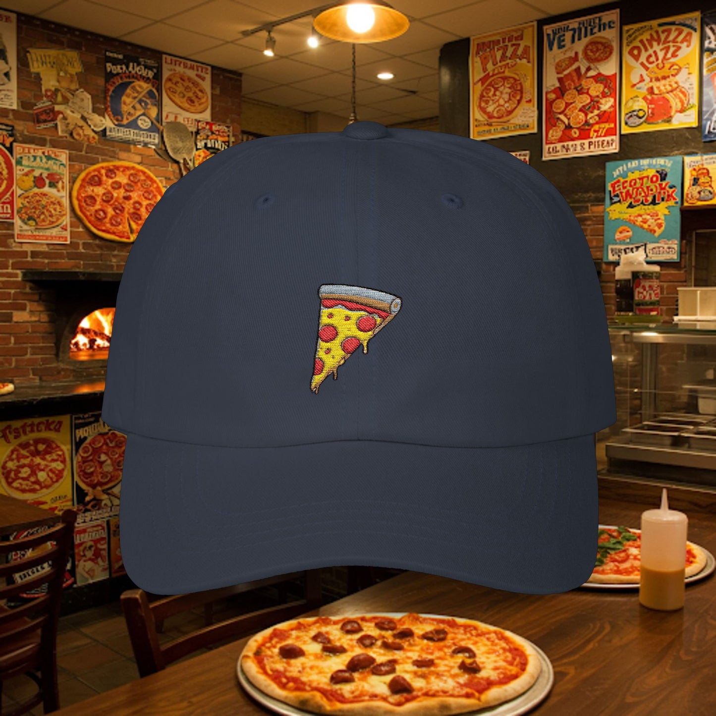 Copy of Embroidered Classic Dad Cap - Pizza