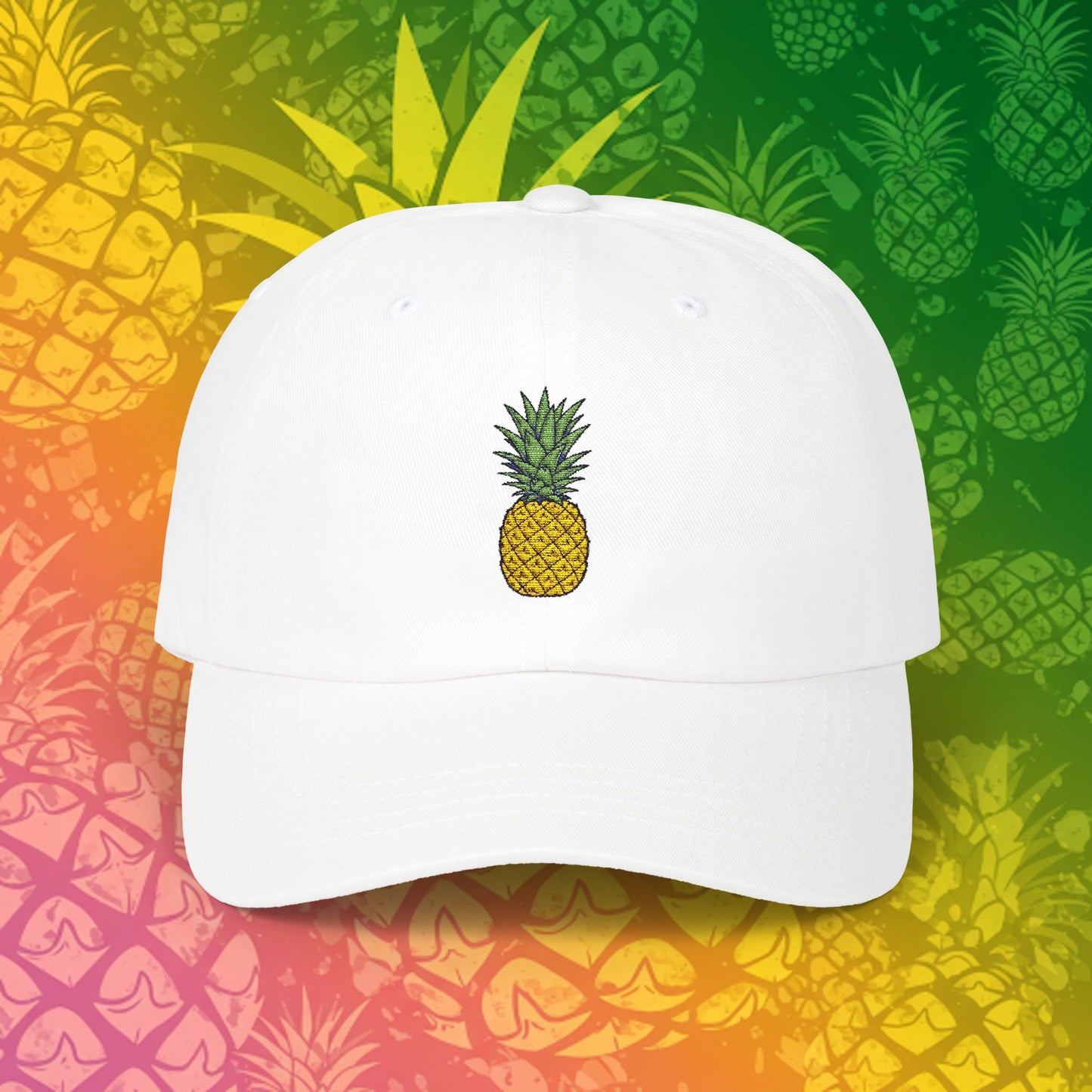 Embroidered Classic Dad Cap - Pineapple